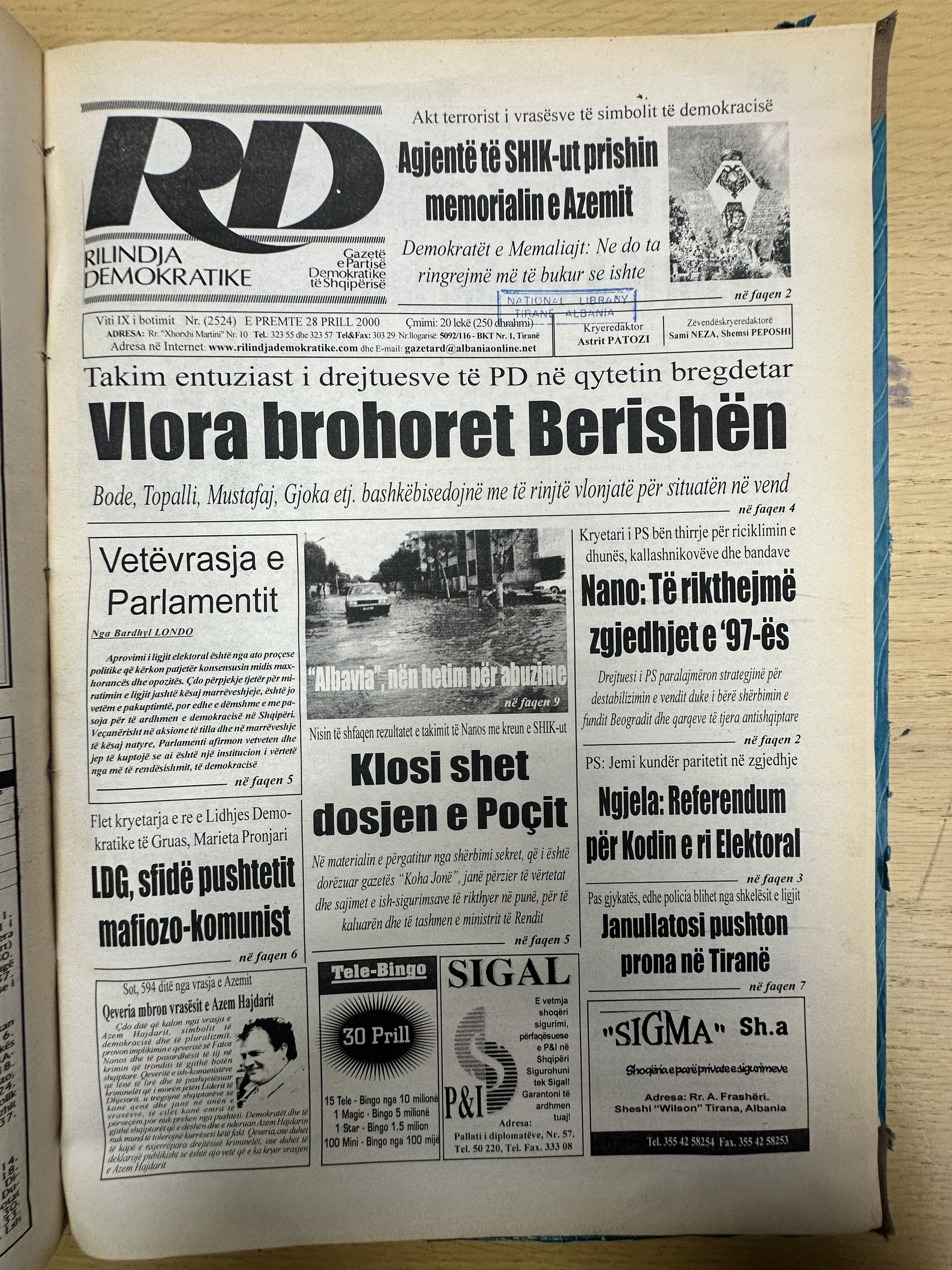 Rilindja Demokratike 2000-04-28