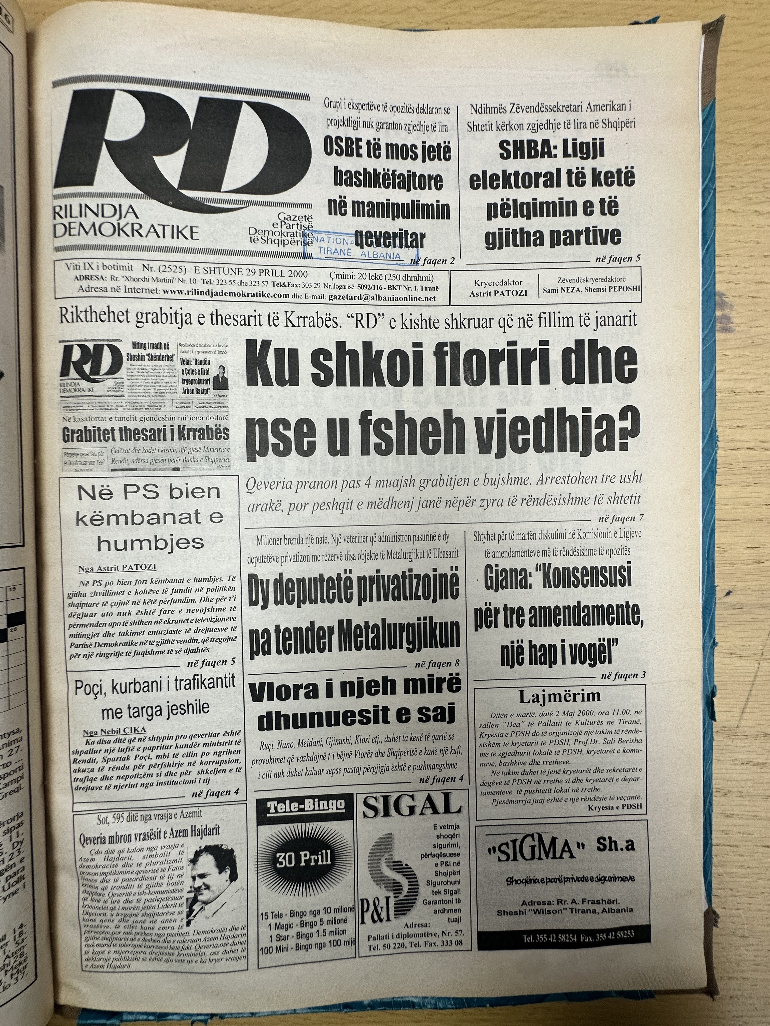 Rilindja Demokratike 2000-04-29