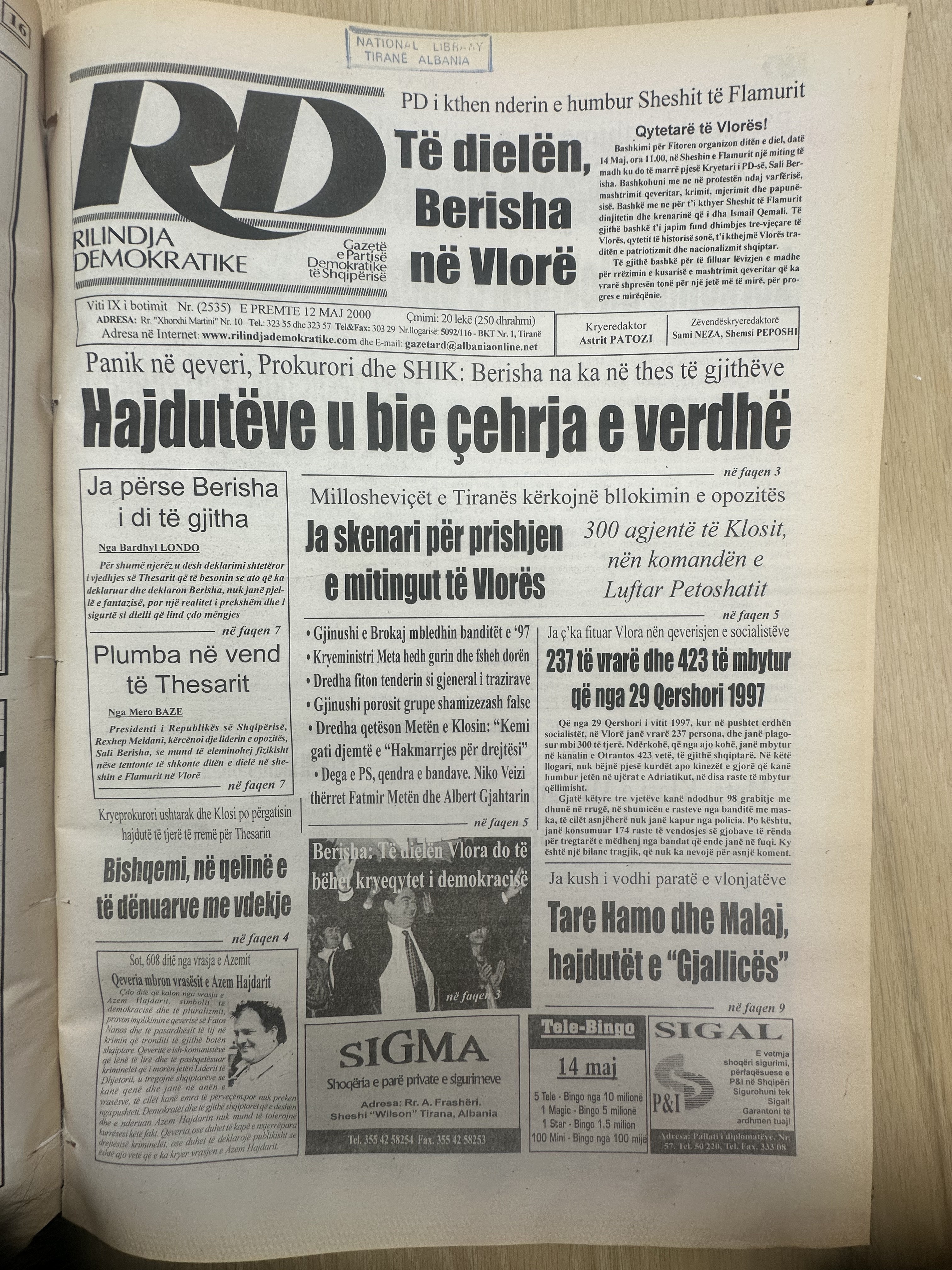 Rilindja Demokratike 2000-05-12