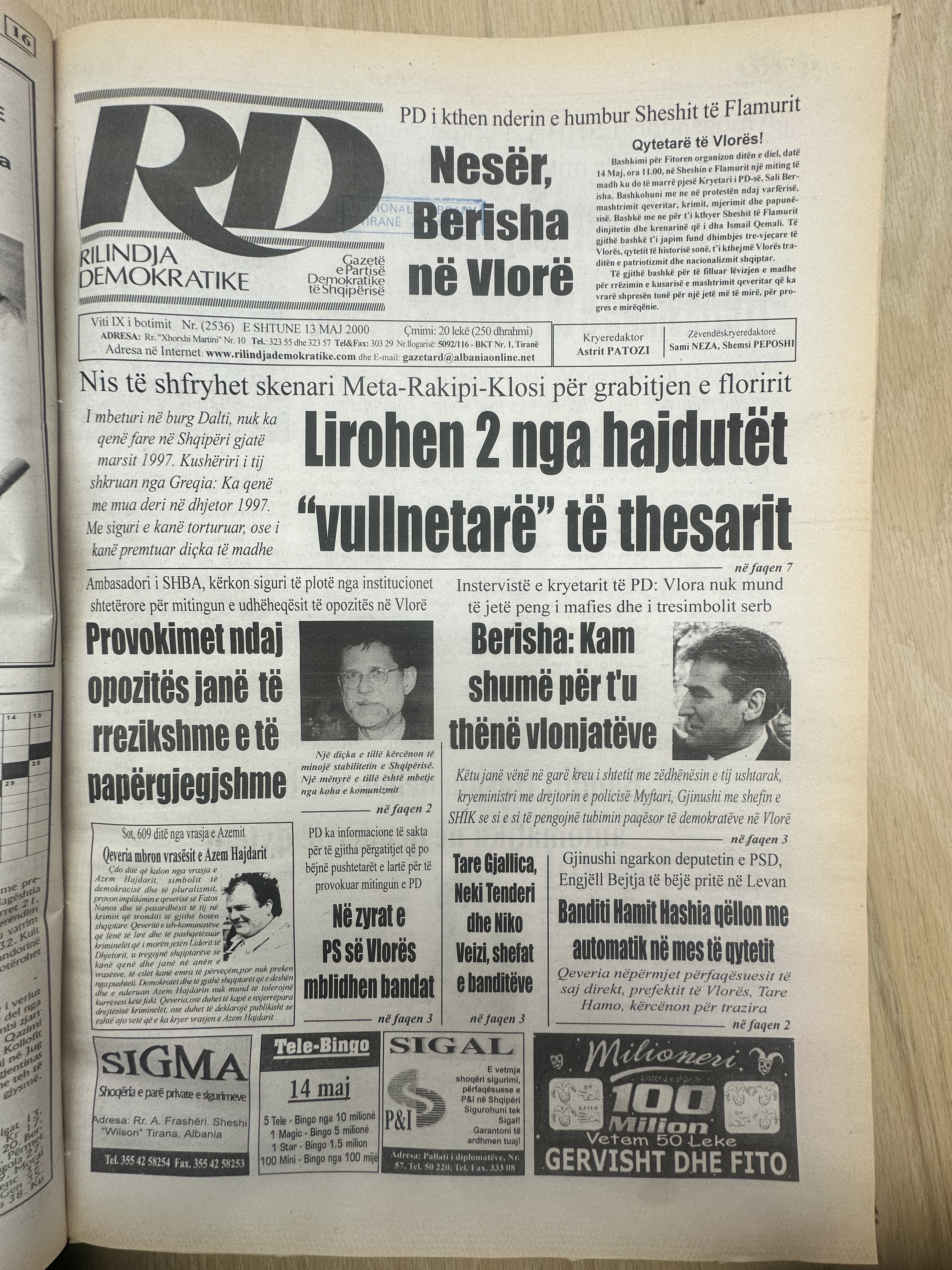 Rilindja Demokratike 2000-05-13