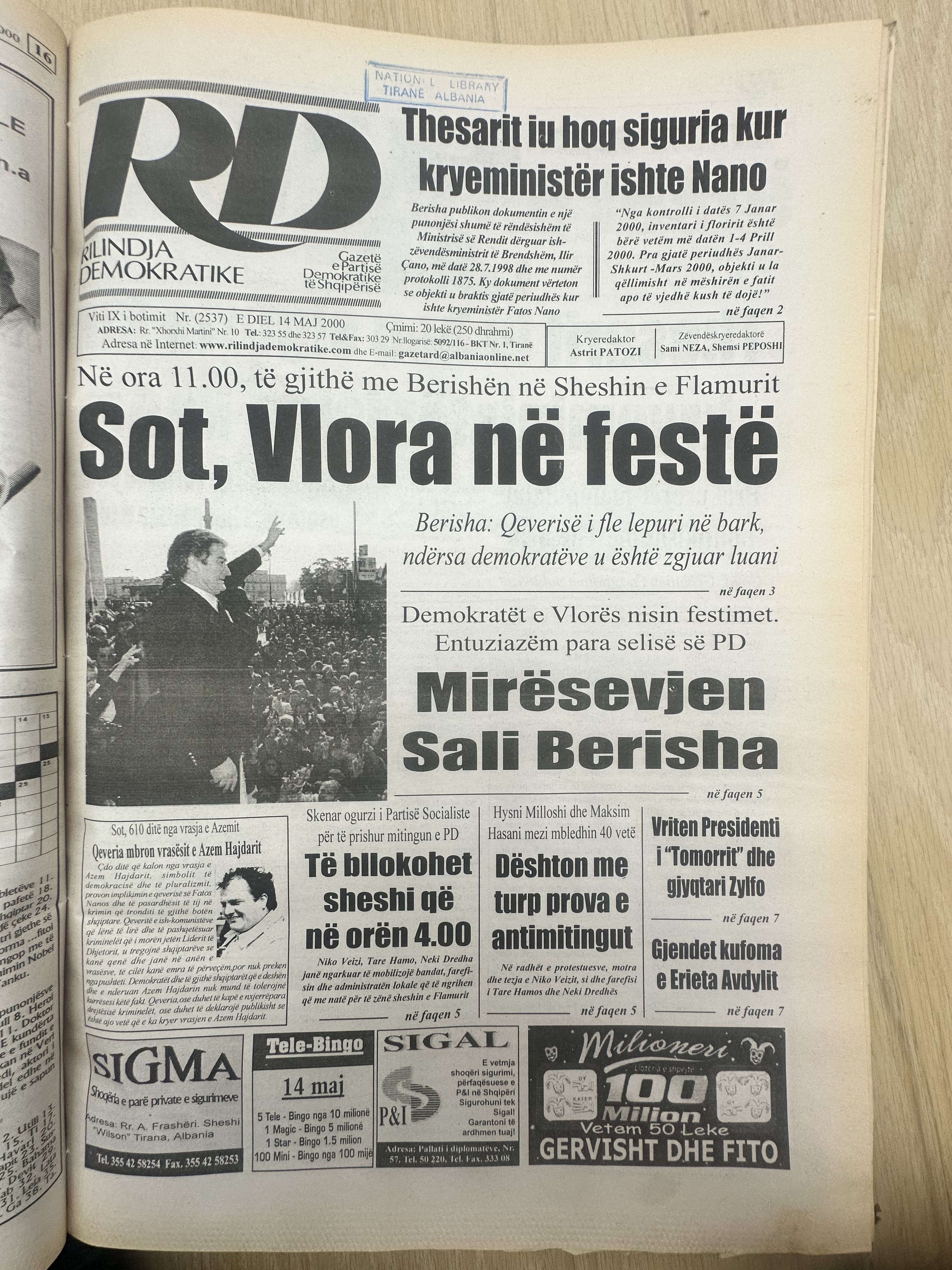 Rilindja Demokratike 2000-05-14