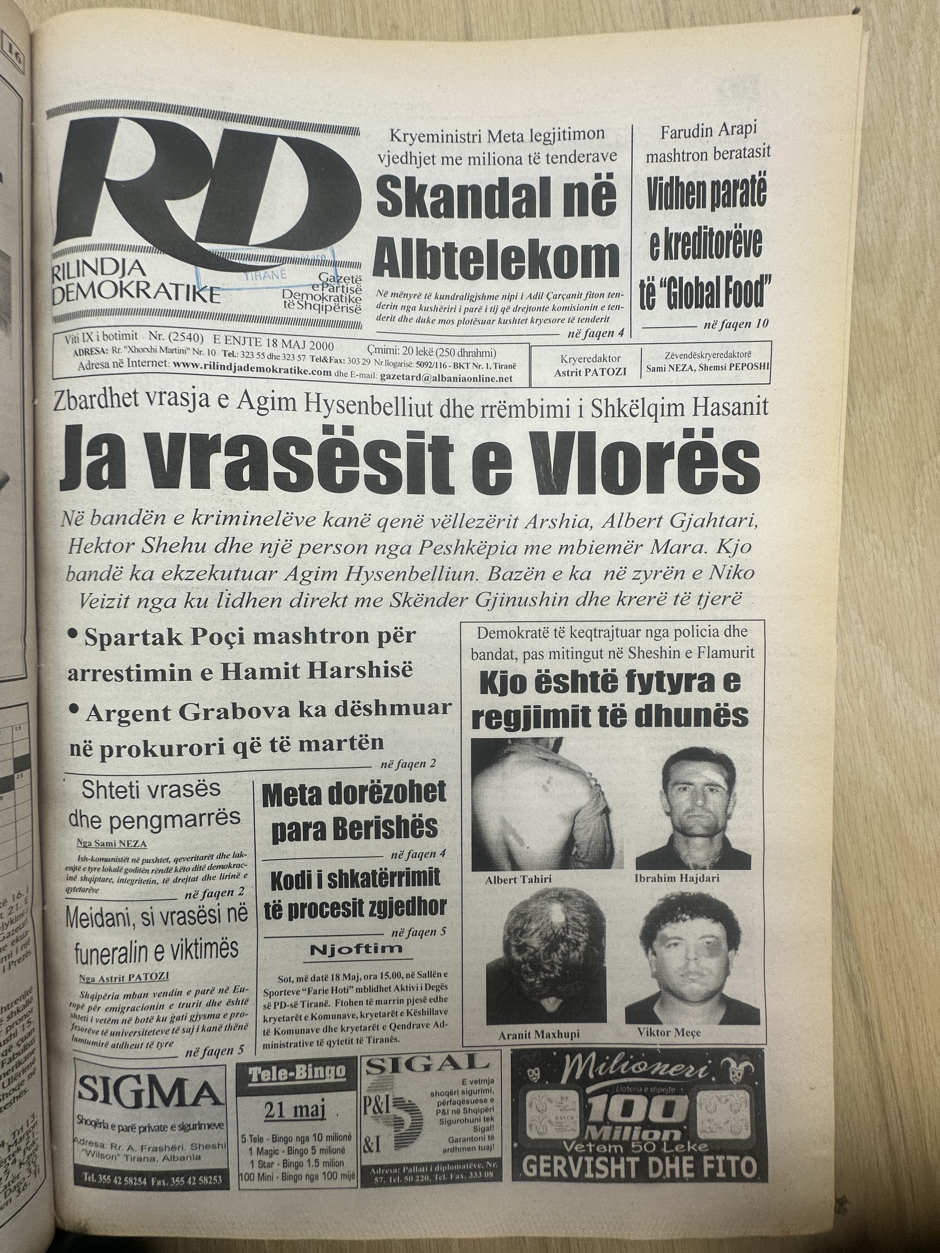 Rilindja Demokratike 2000-05-18
