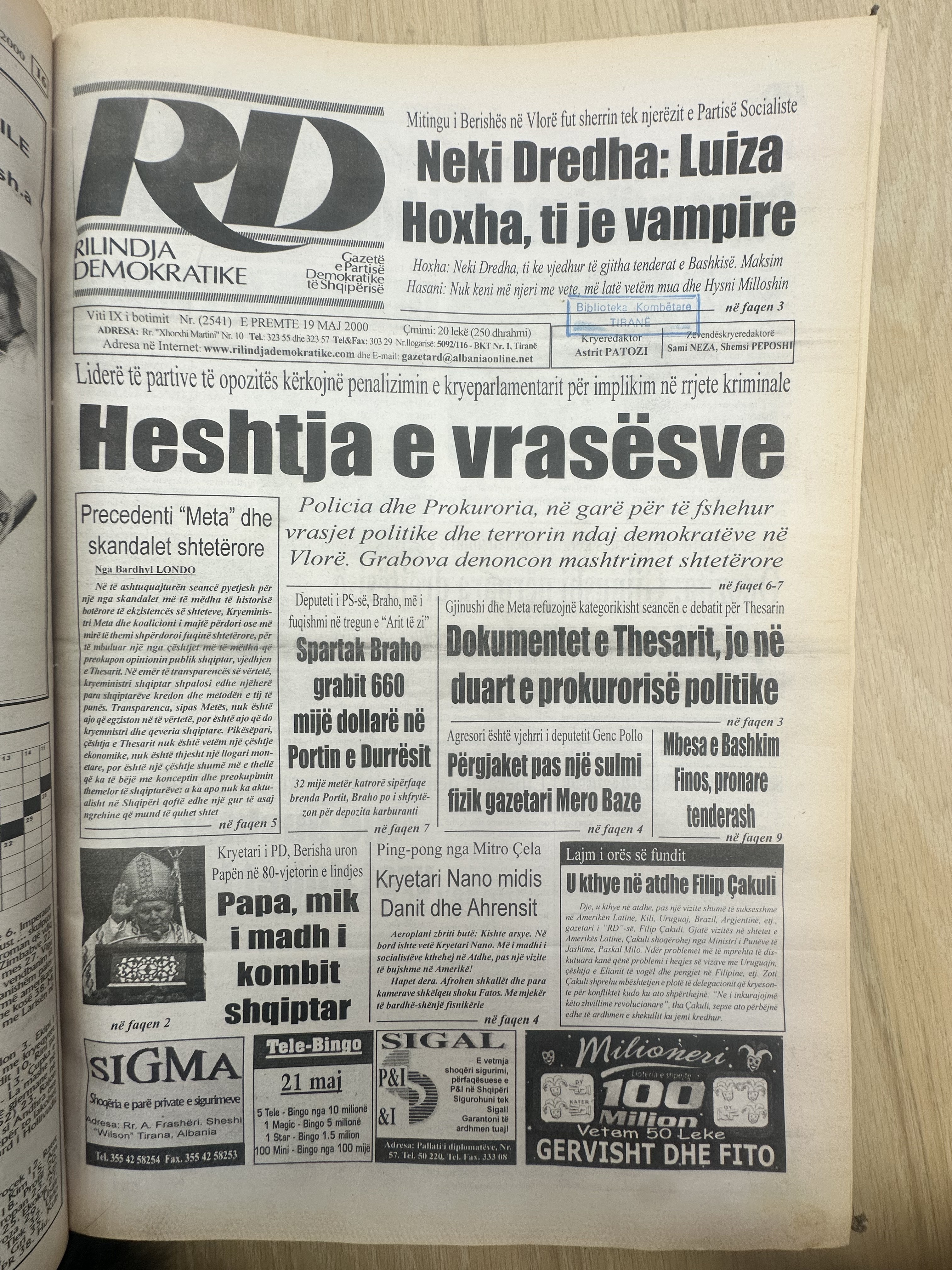 Rilindja Demokratike 2000-05-15