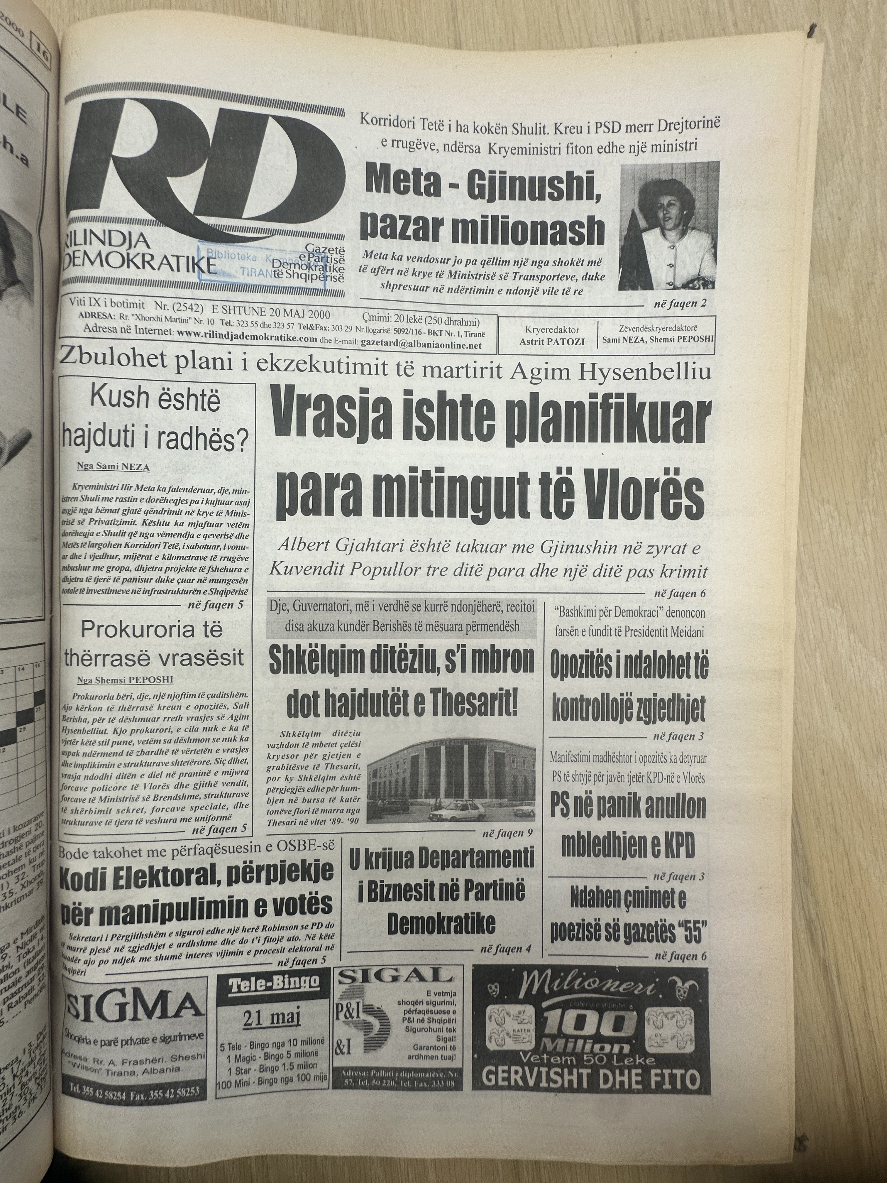 Rilindja Demokratike 2000-05-20