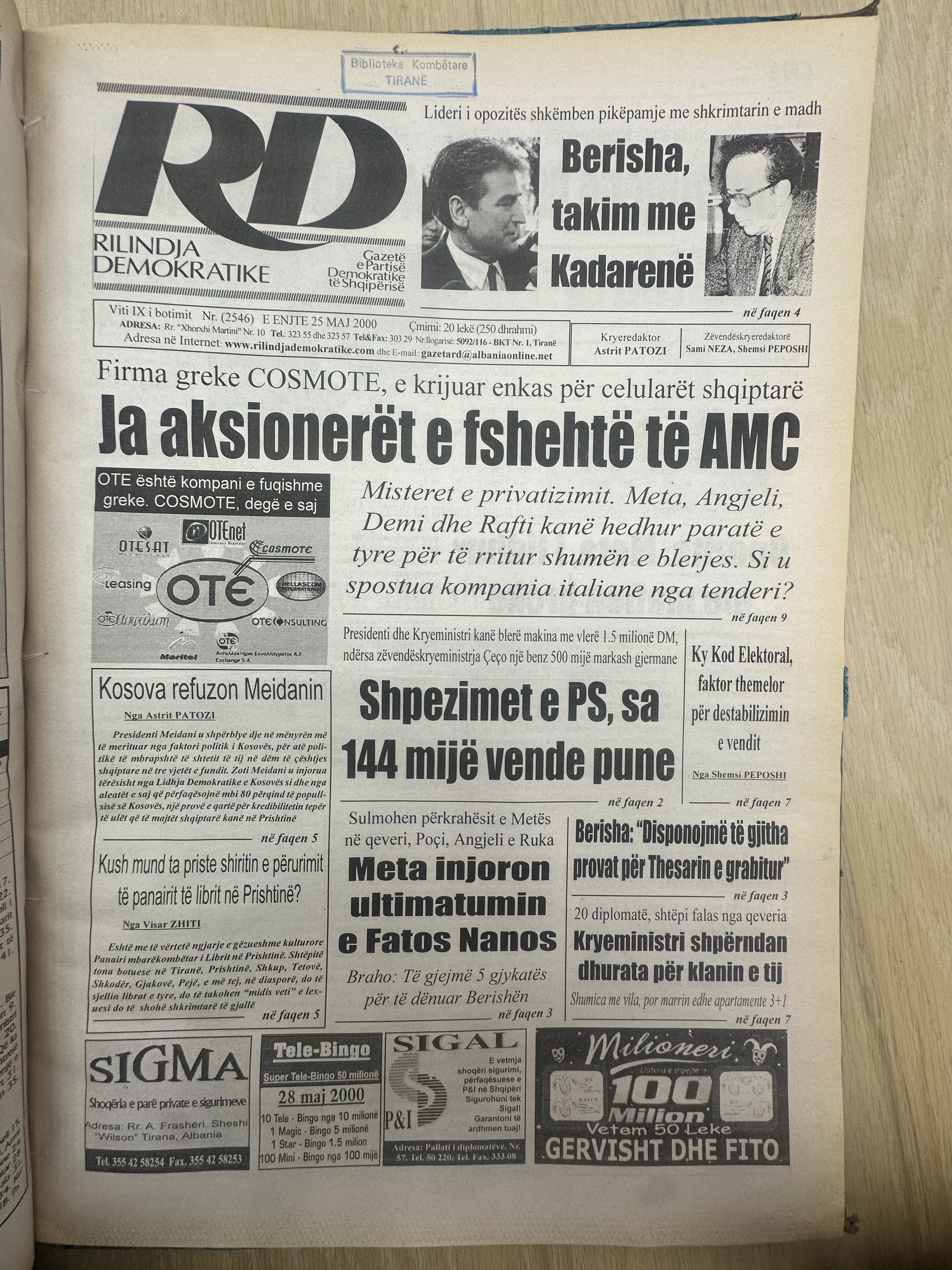 Rilindja Demokratike 2000-05-25
