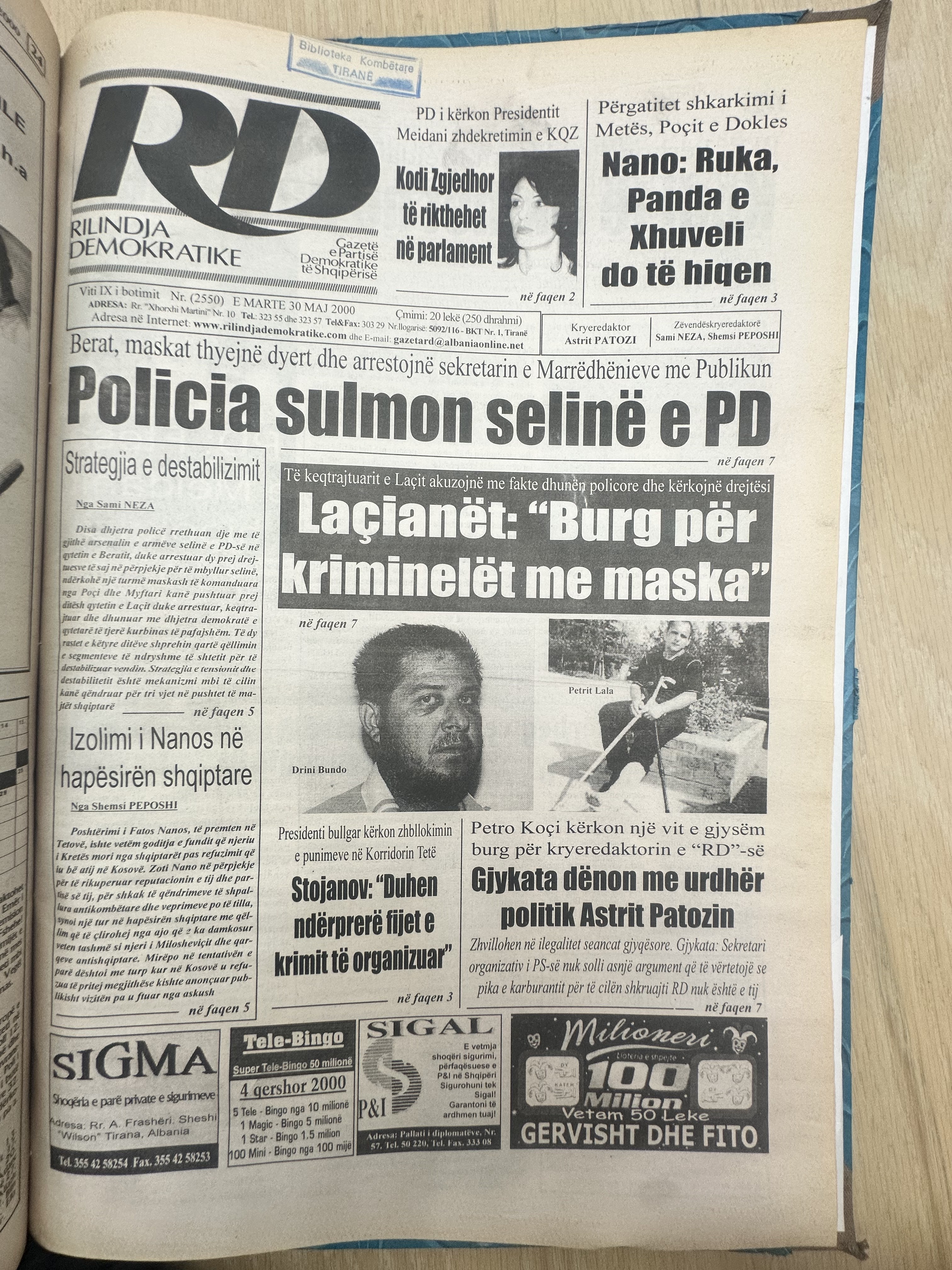 Rilindja Demokratike 2000-05-30