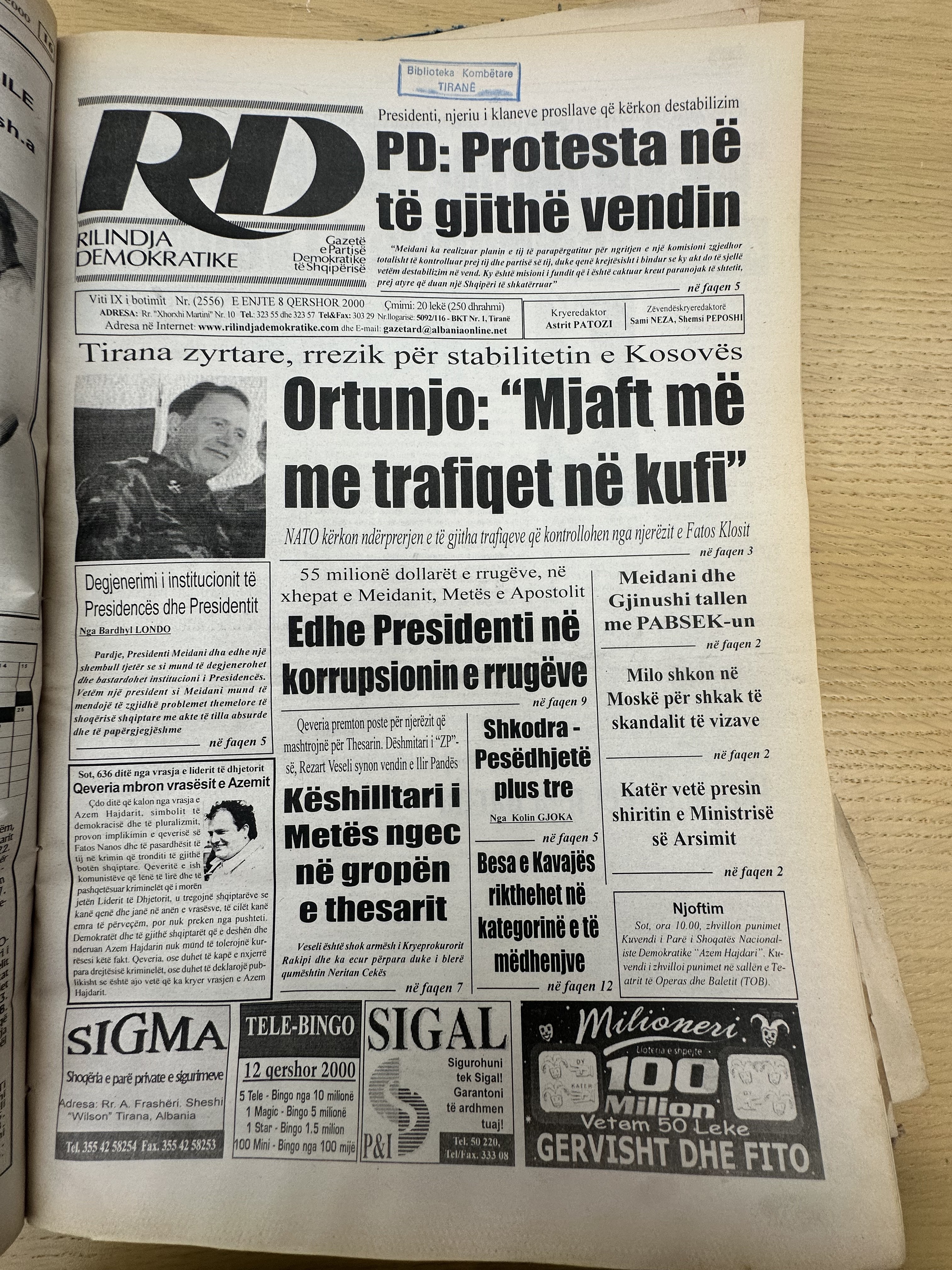 Rilindja Demokratike 2000-06-08