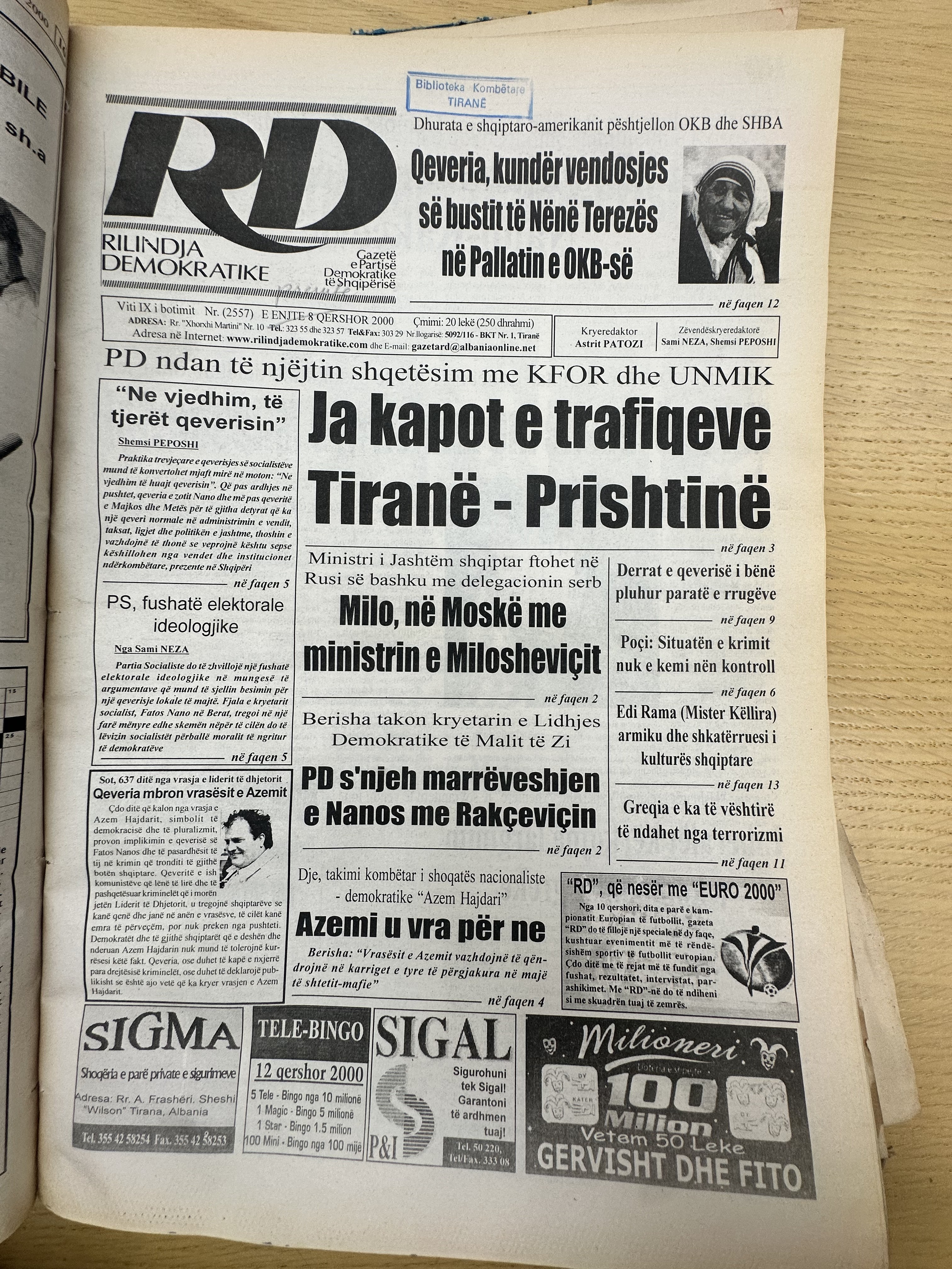 Rilindja Demokratike 2000-06-08