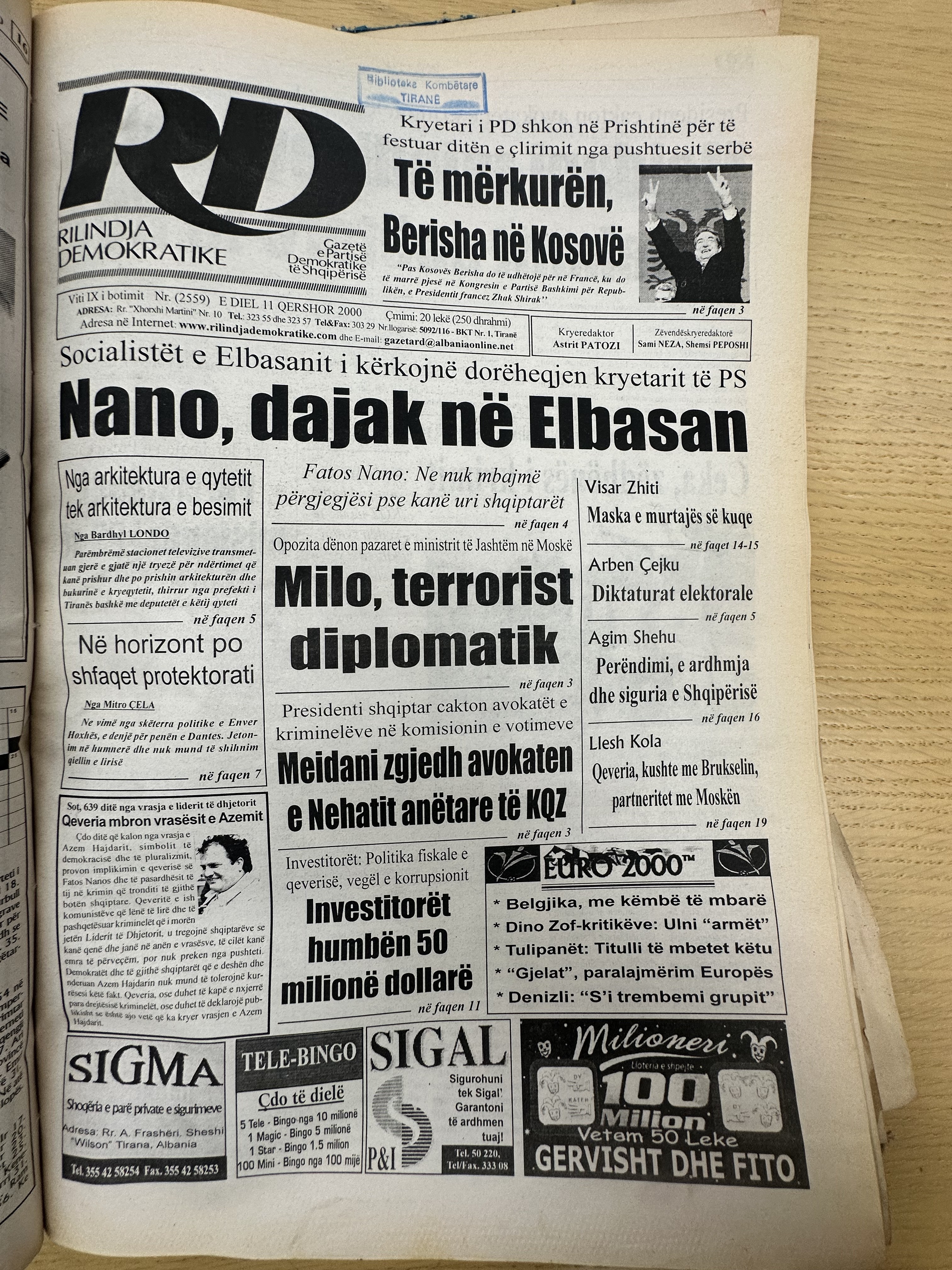 Rilindja Demokratike 2000-06-11