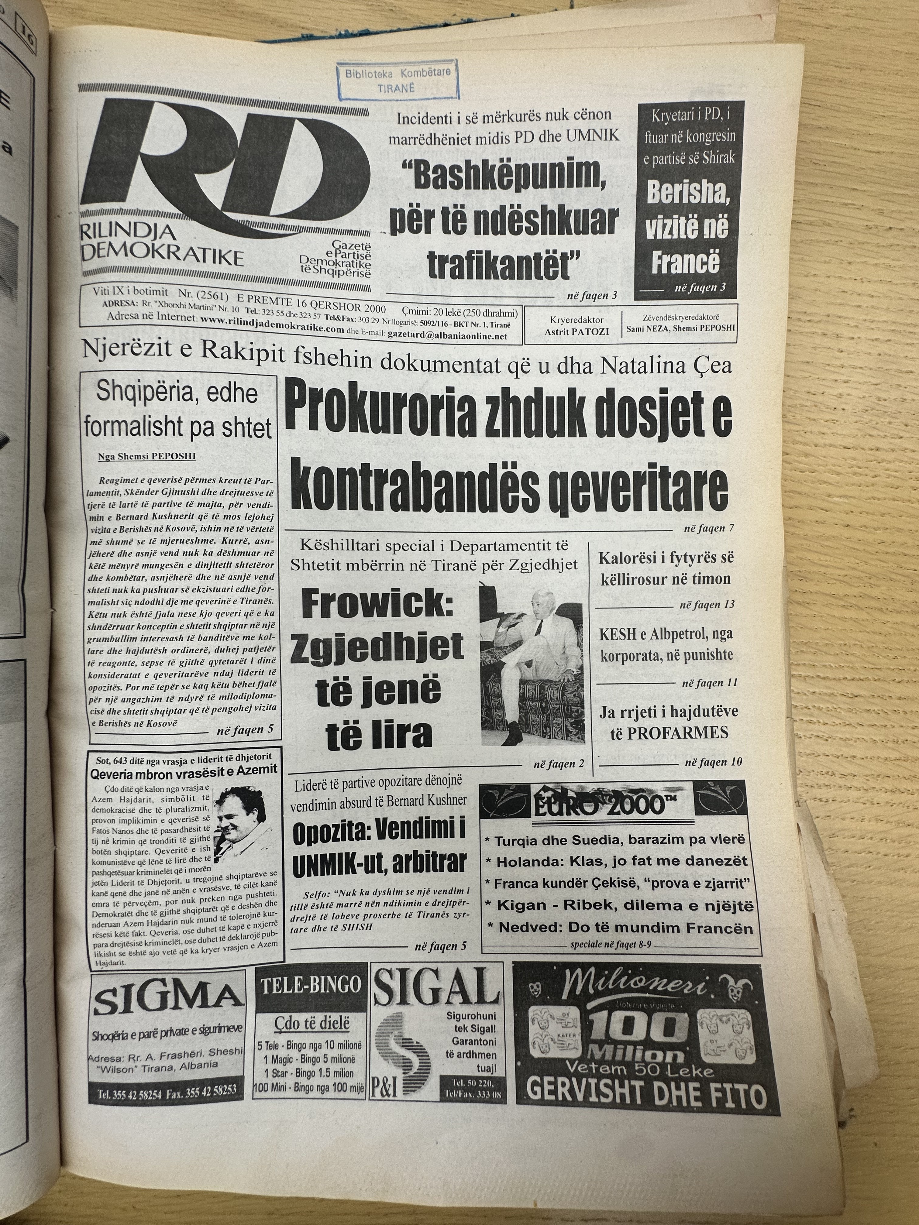 Rilindja Demokratike 2000-06-16