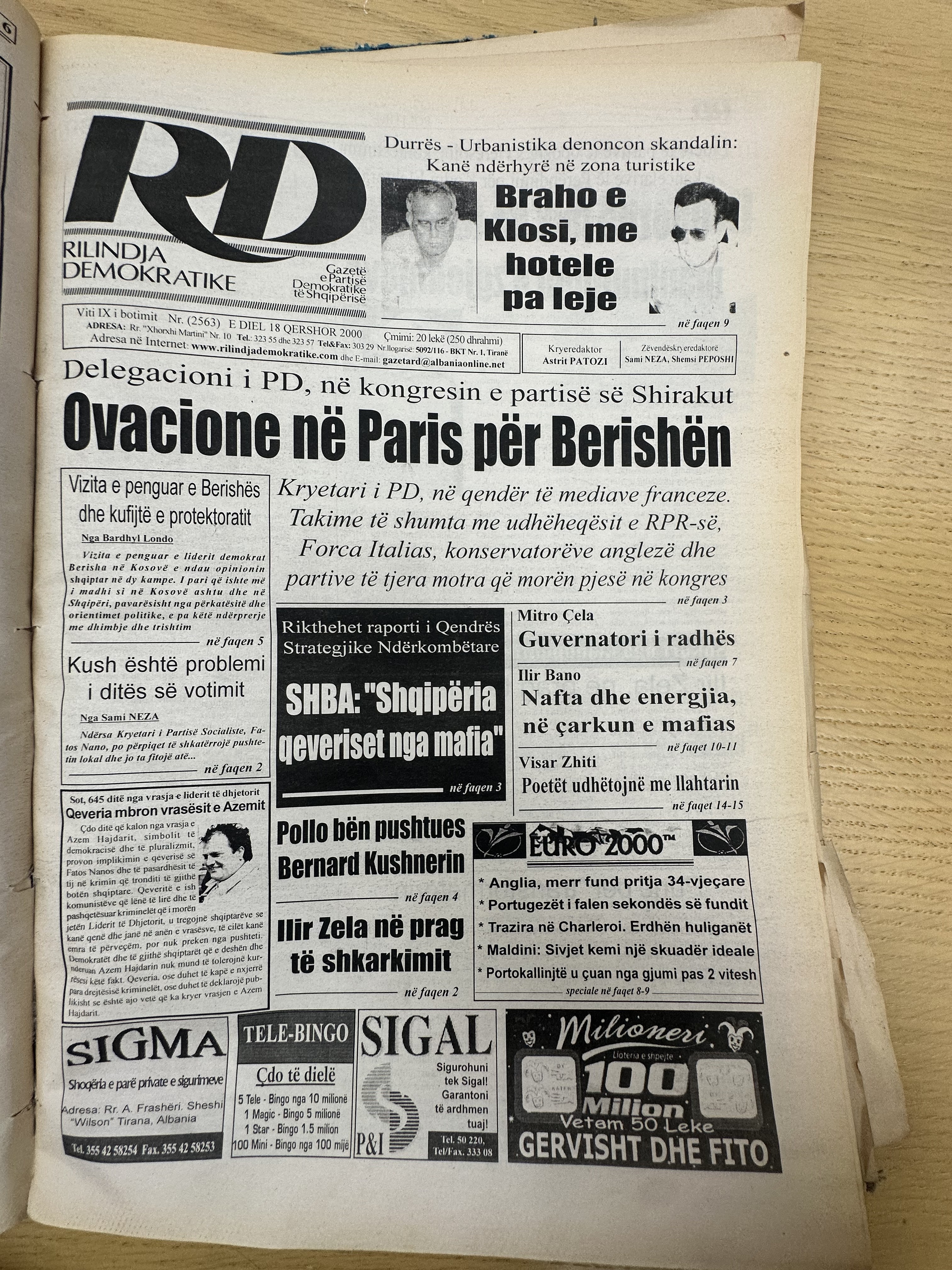 Rilindja Demokratike 2000-06-18