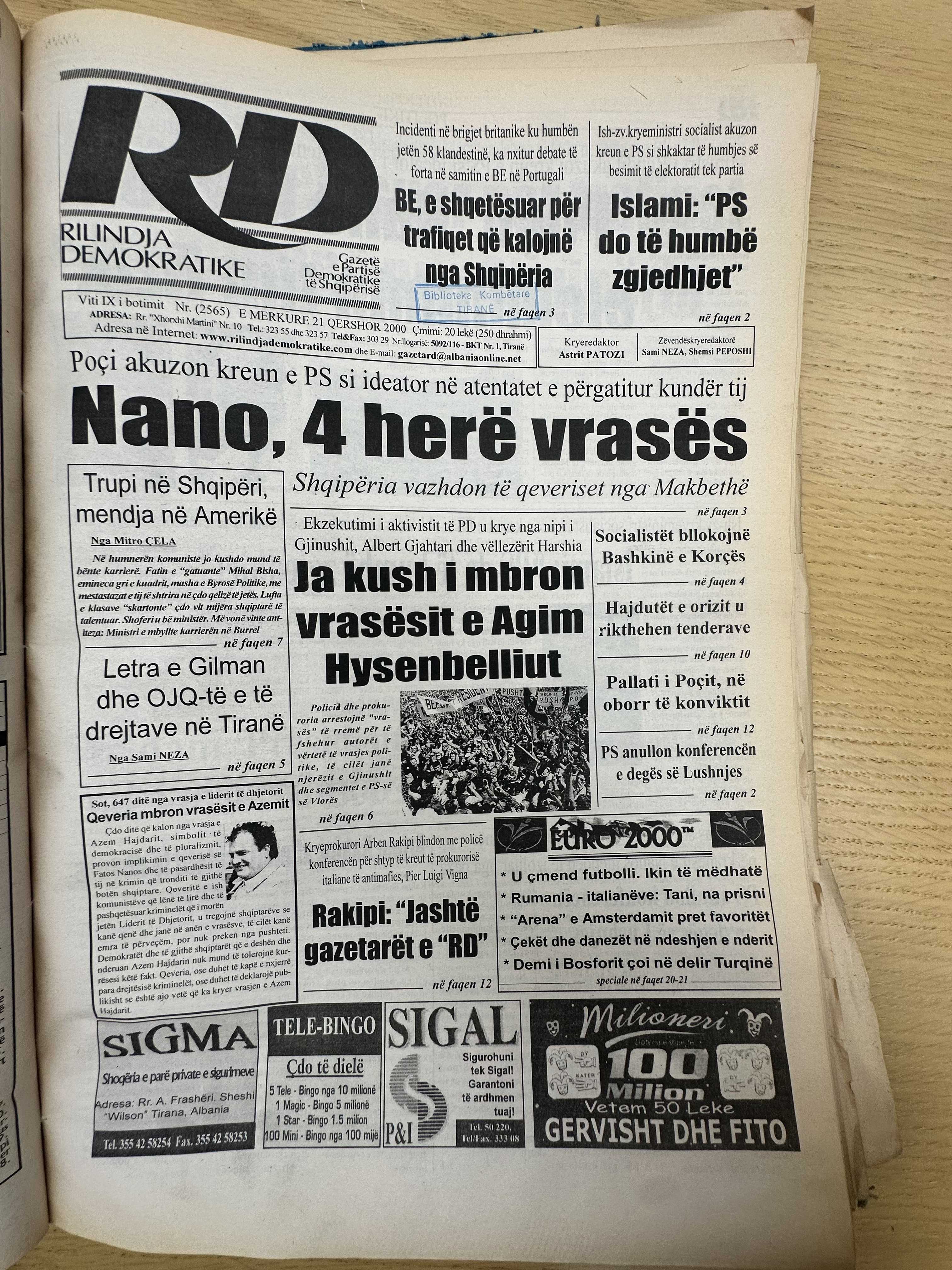 Rilindja Demokratike 2000-03-01