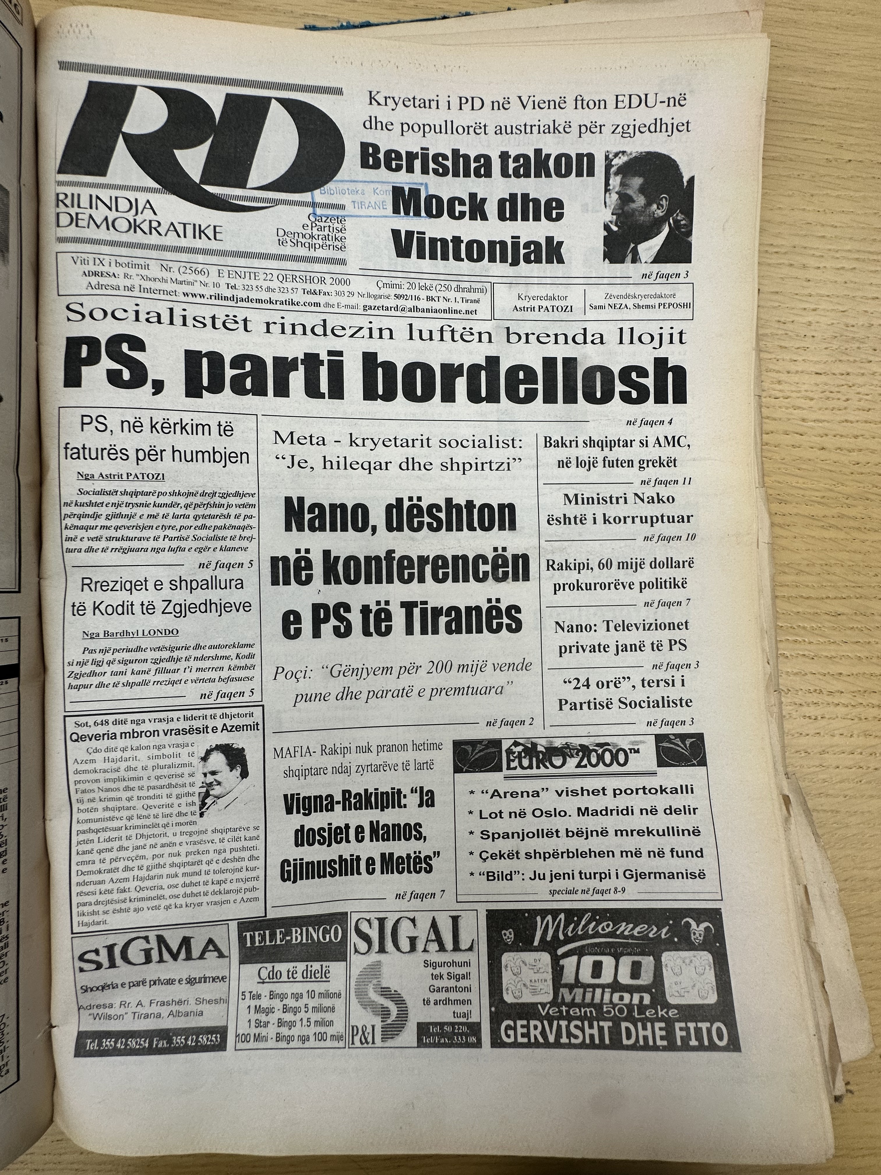 Rilindja Demokratike 2000-06-22