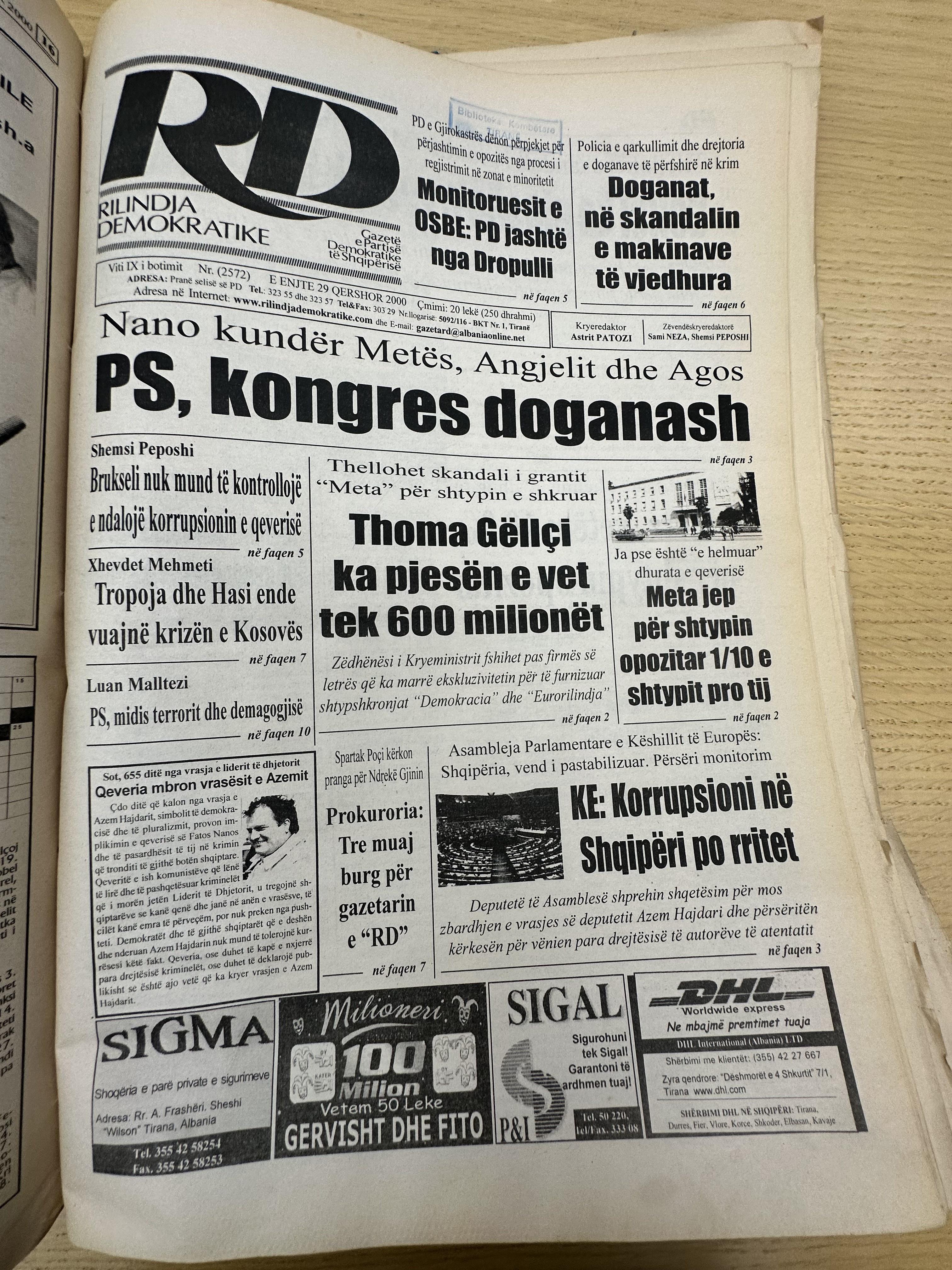 Rilindja Demokratike 2000-06-29