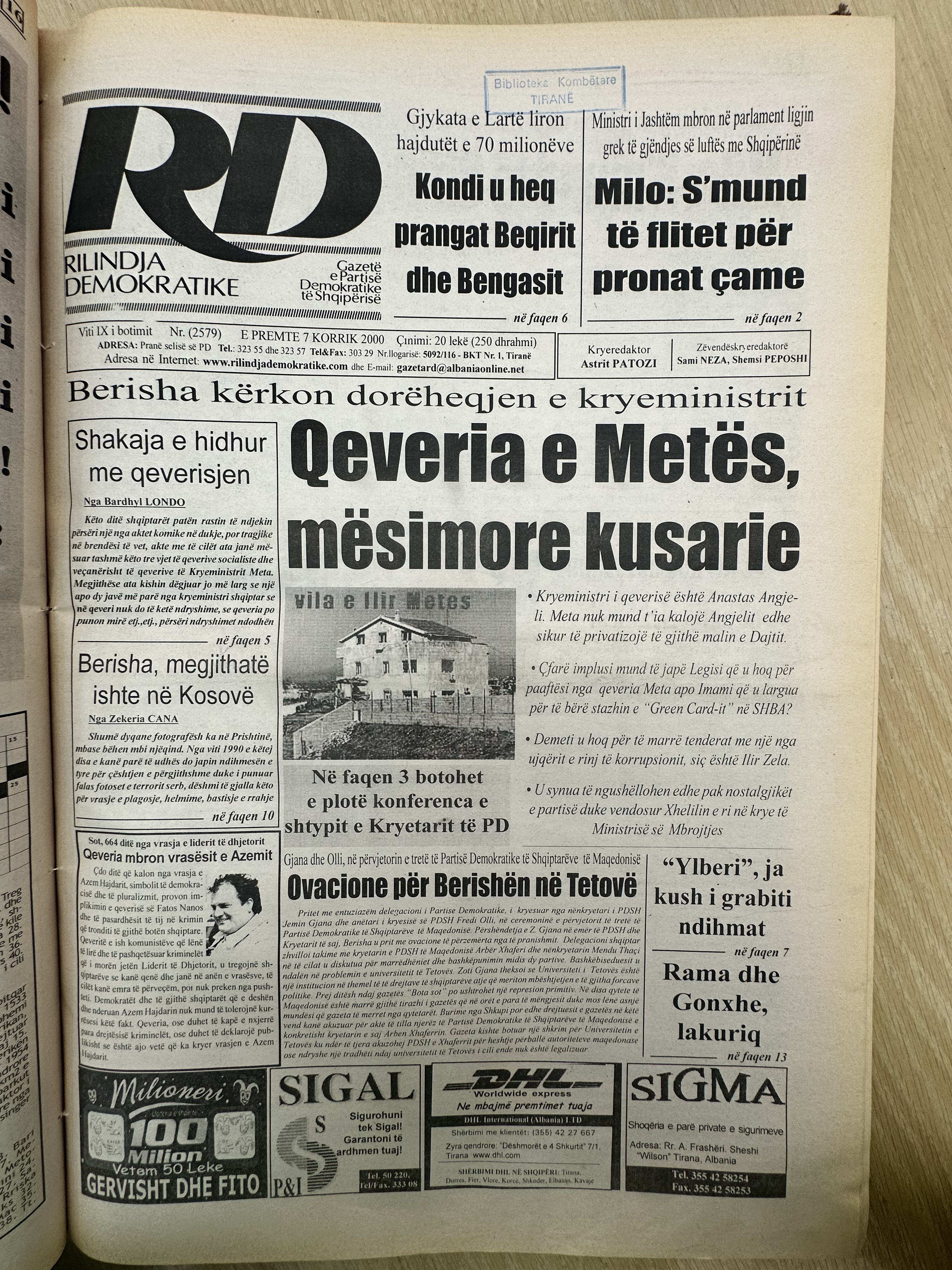 Rilindja Demokratike 2000-07-07