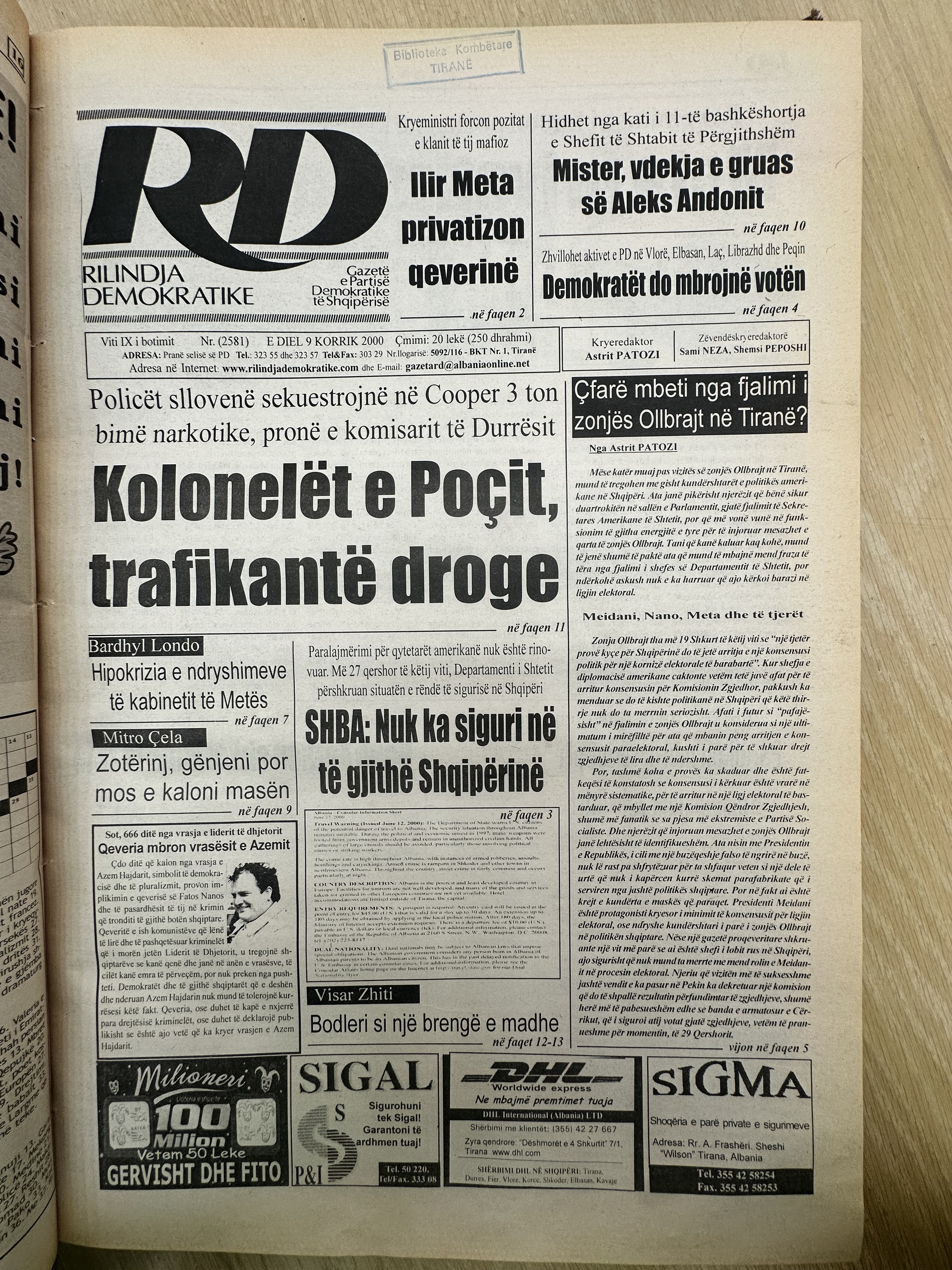 Rilindja Demokratike 2000-07-09