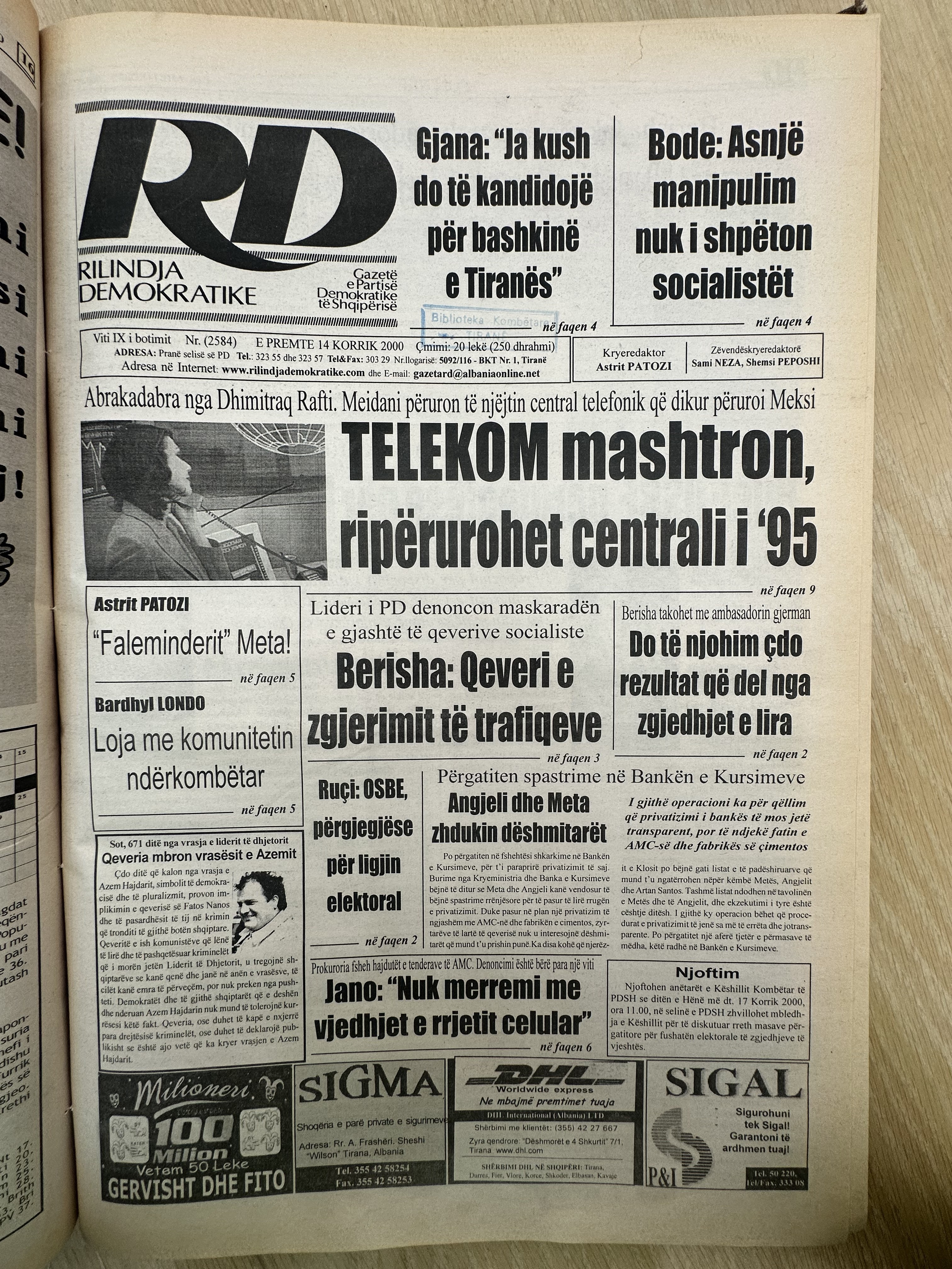 Rilindja Demokratike 2000-07-14