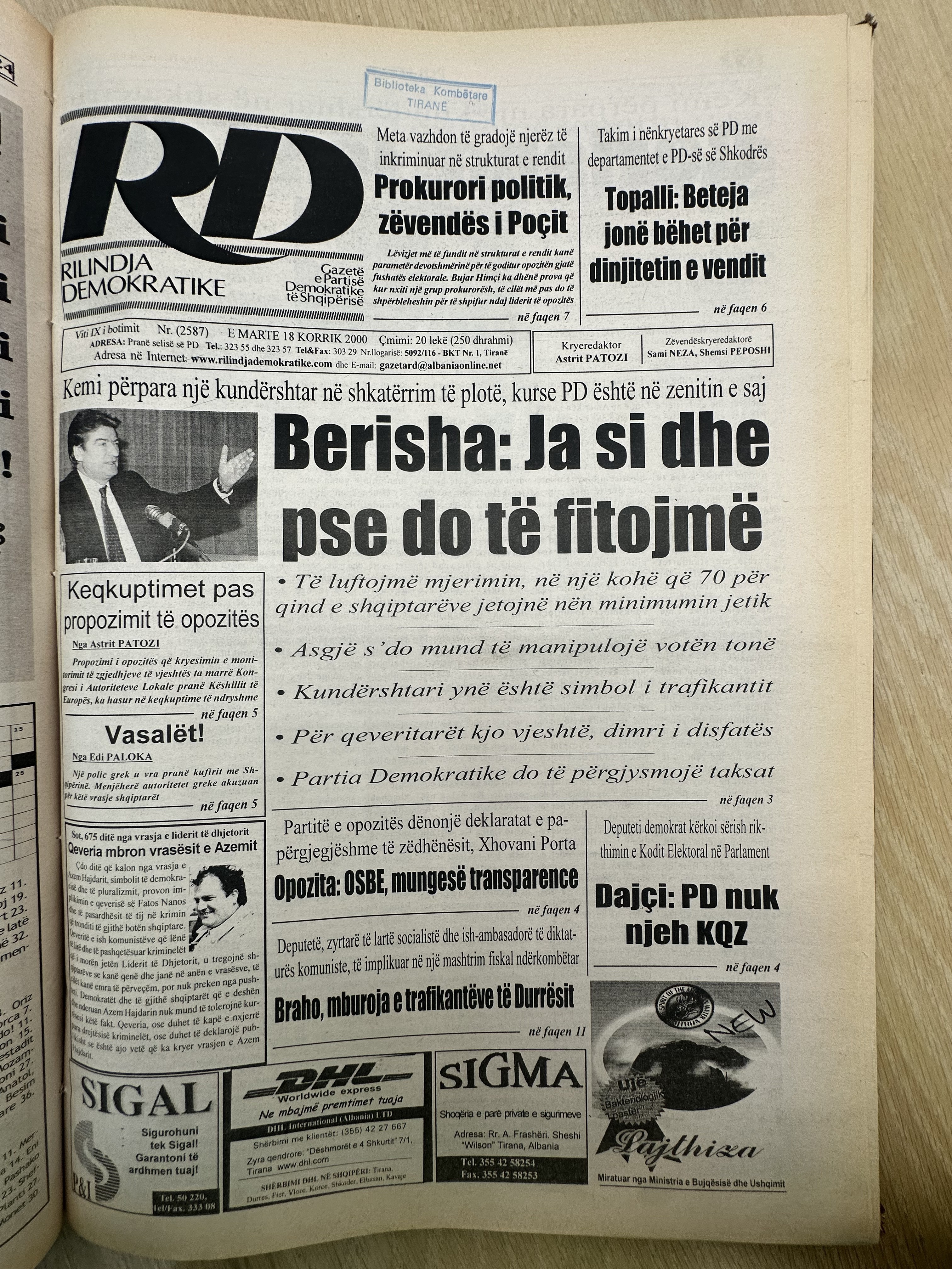 Rilindja Demokratike 2000-07-18