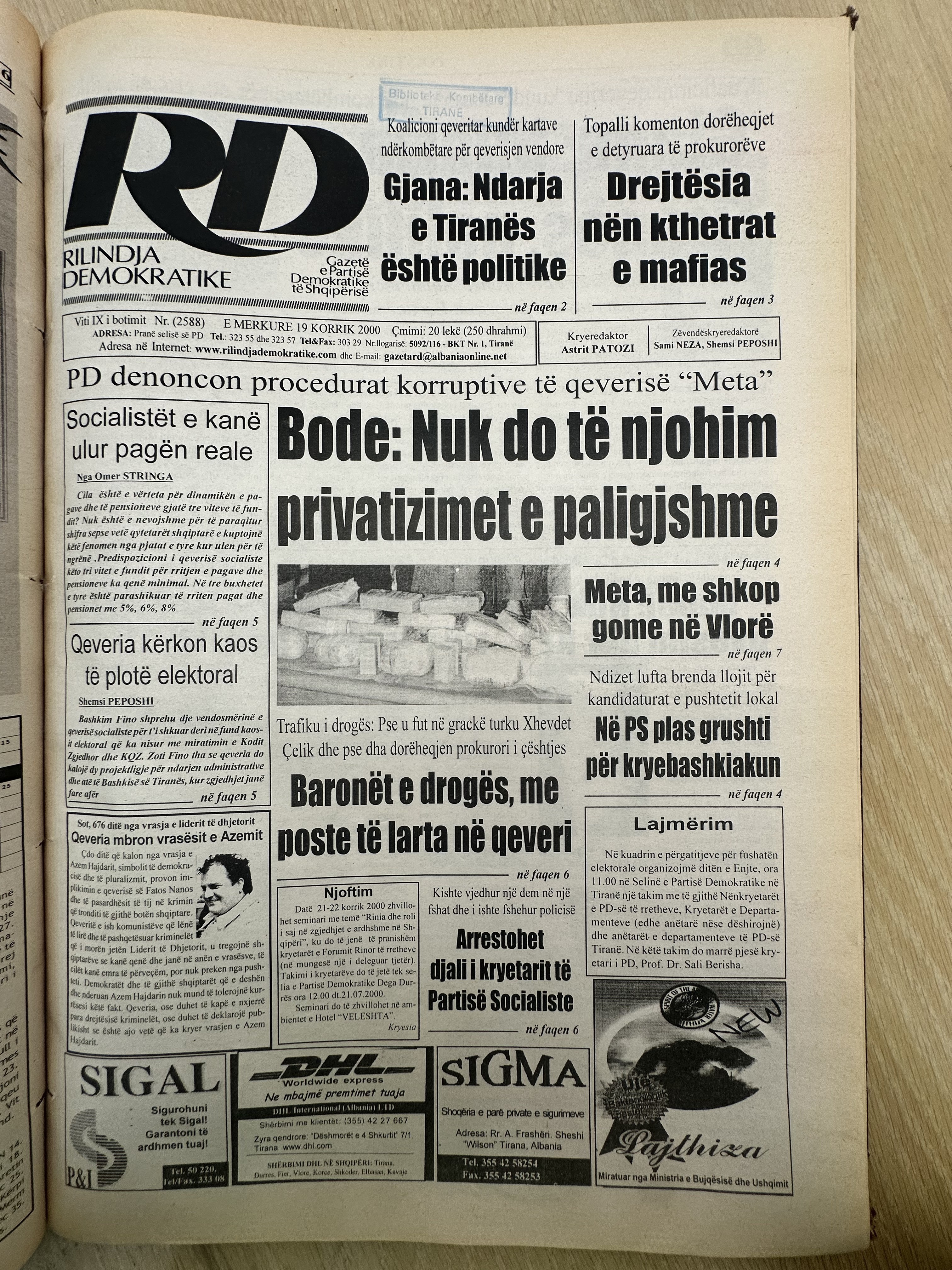 Rilindja Demokratike 2000-07-19