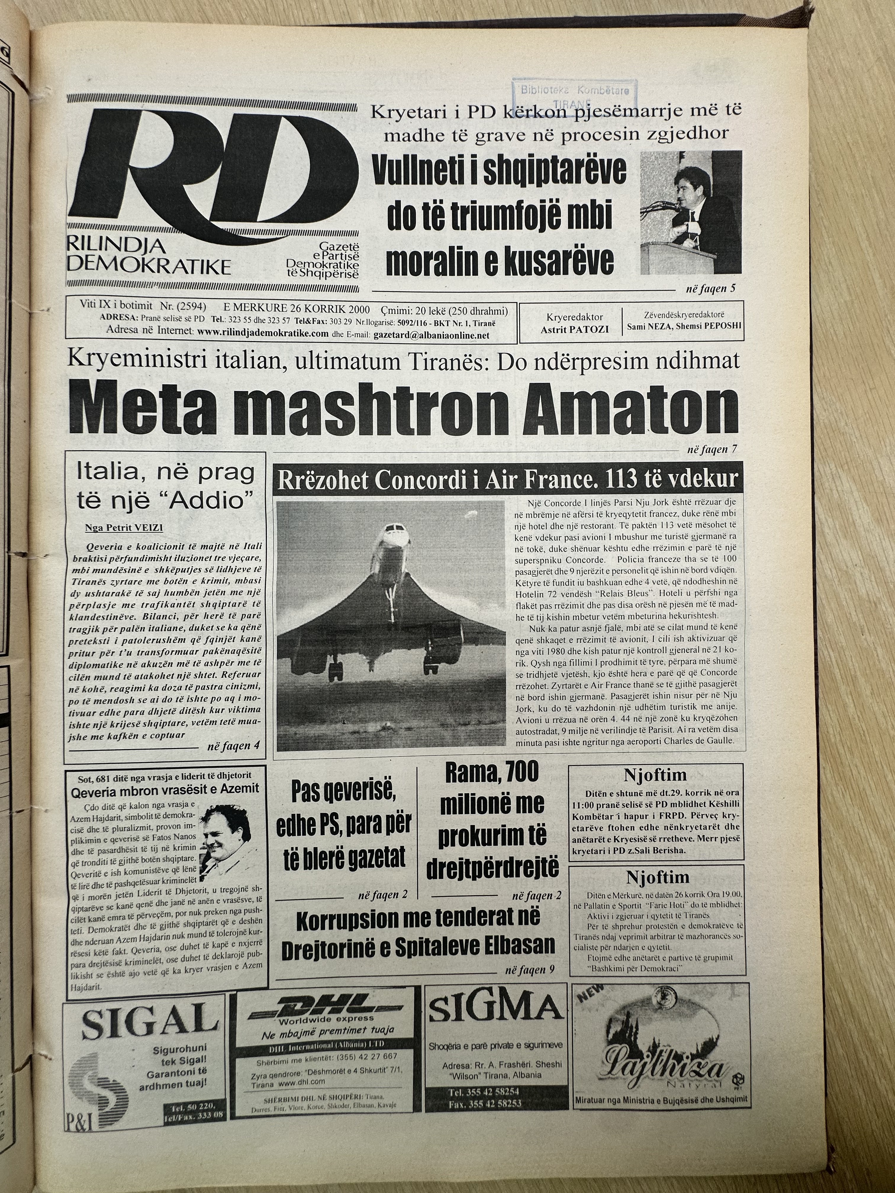 Rilindja Demokratike 2000-07-26
