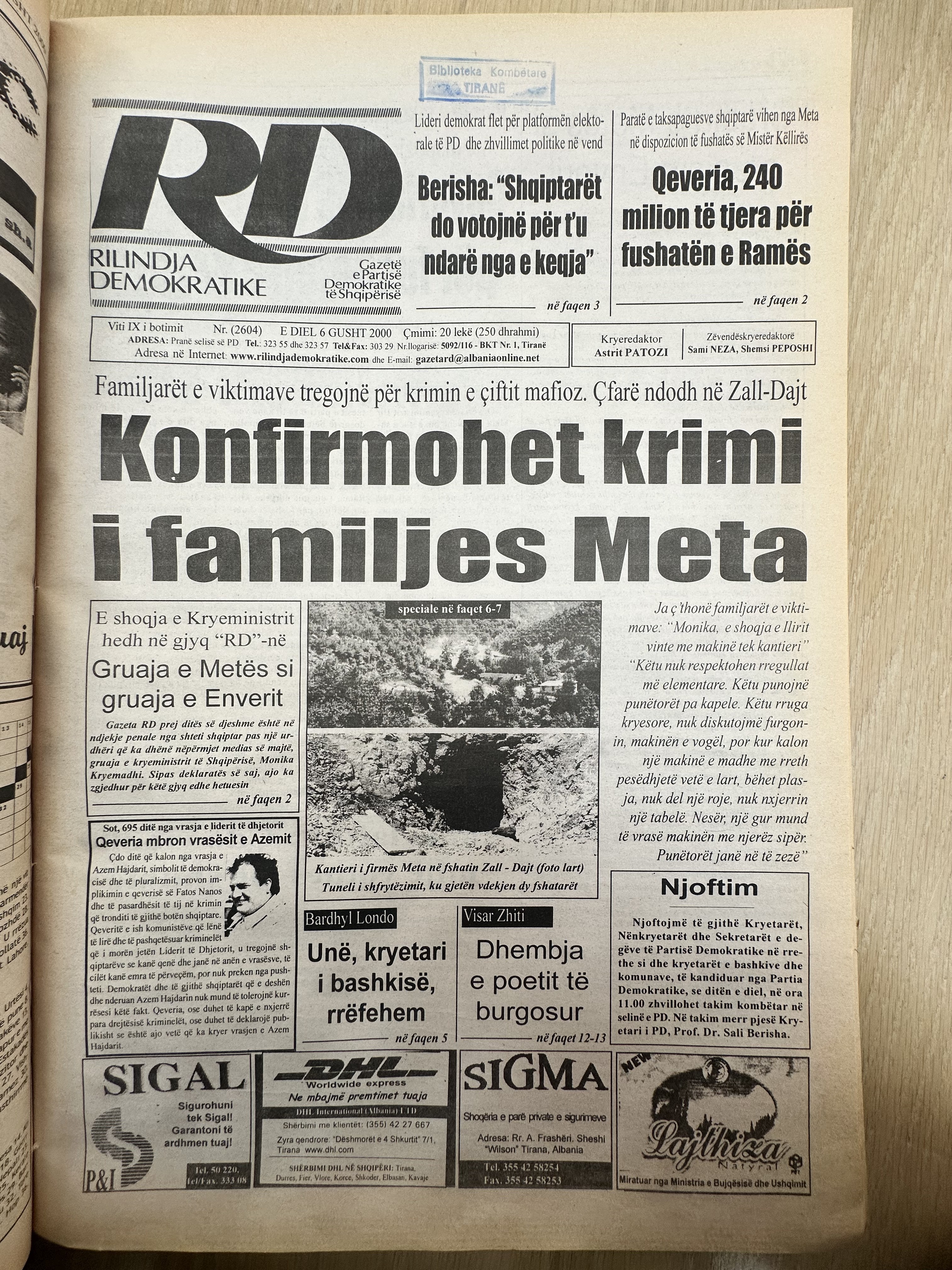 Rilindja Demokratike 2000-08-06