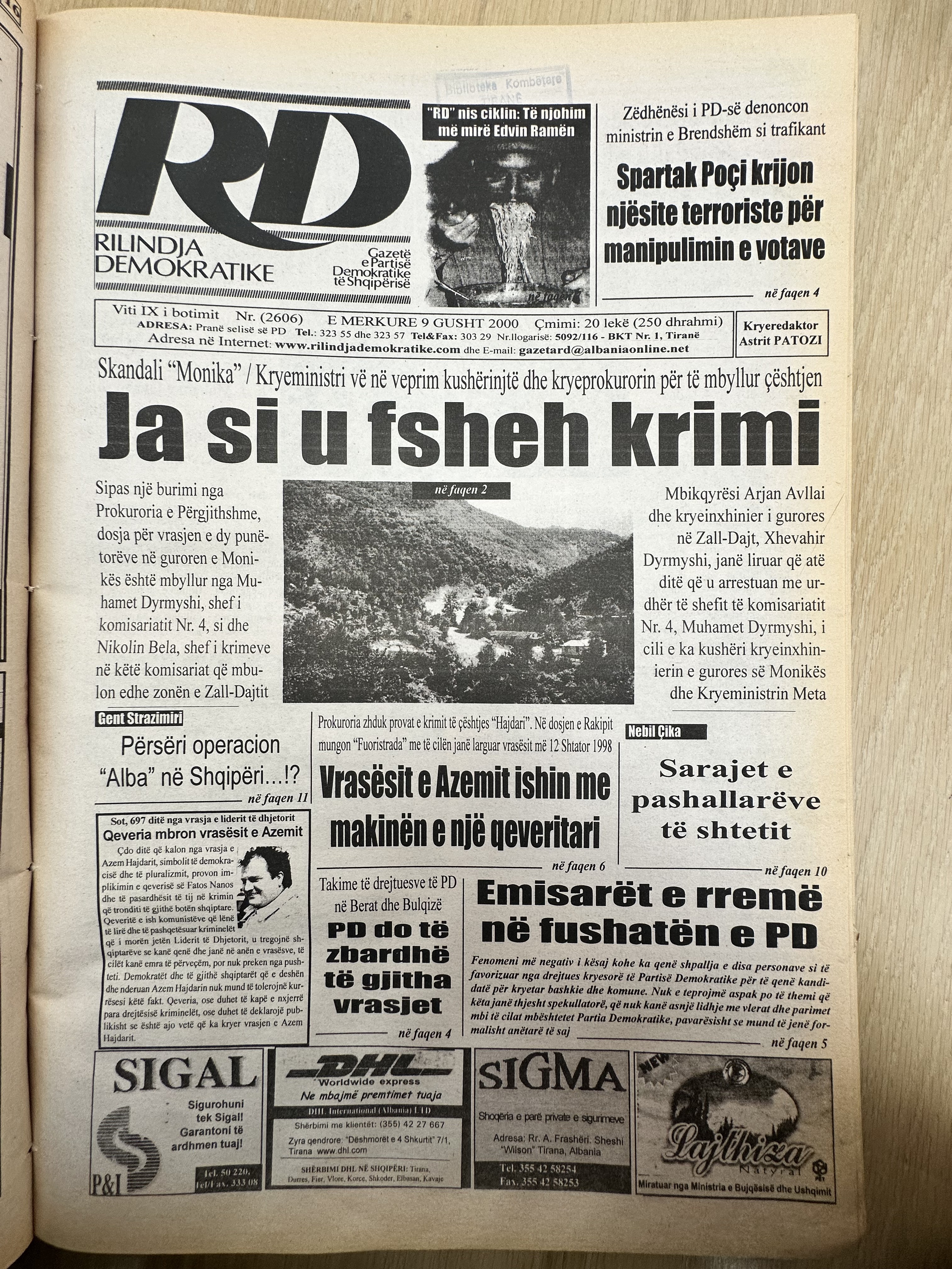 Rilindja Demokratike 2000-08-09