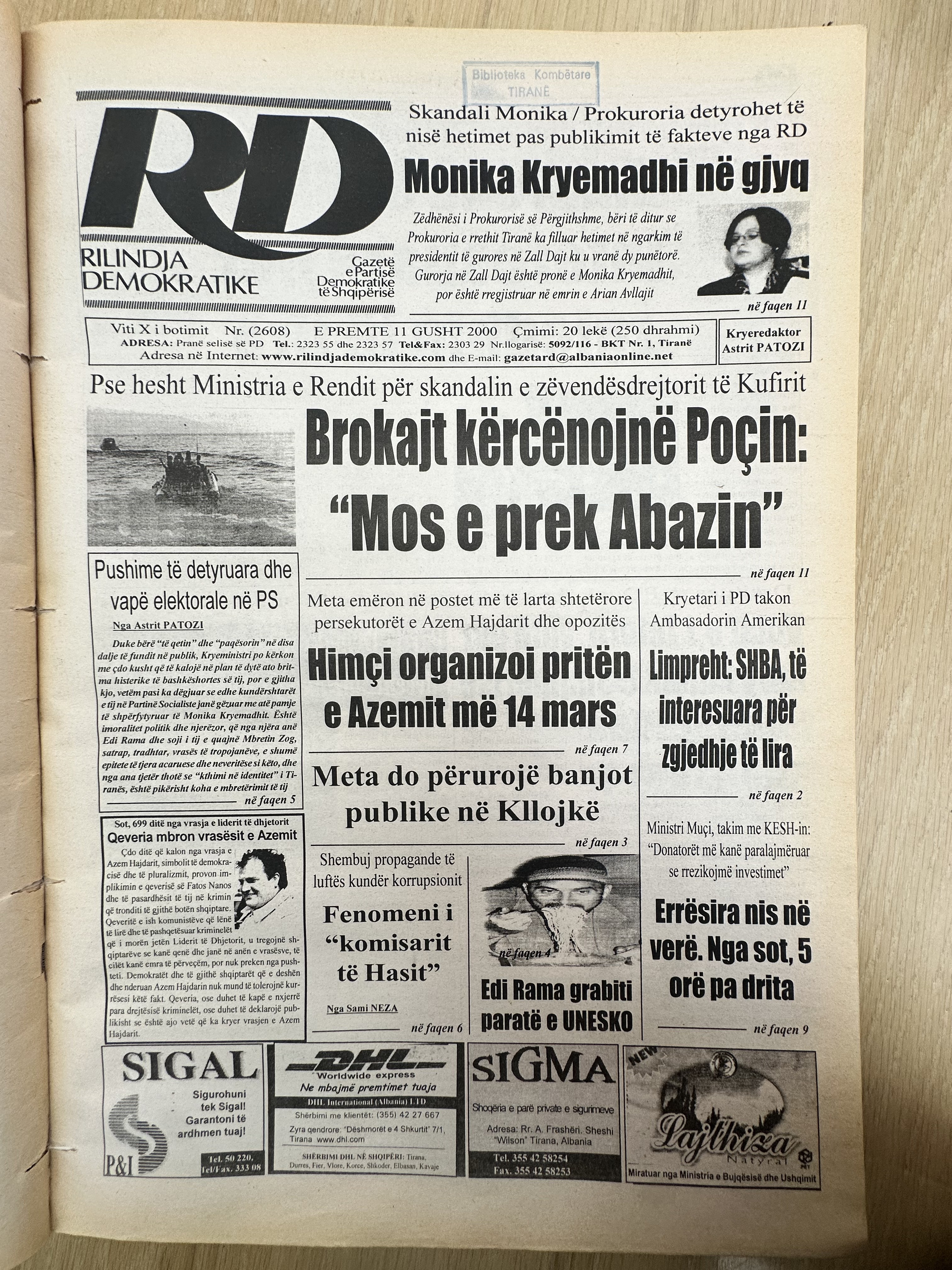 Rilindja Demokratike 2000-08-11