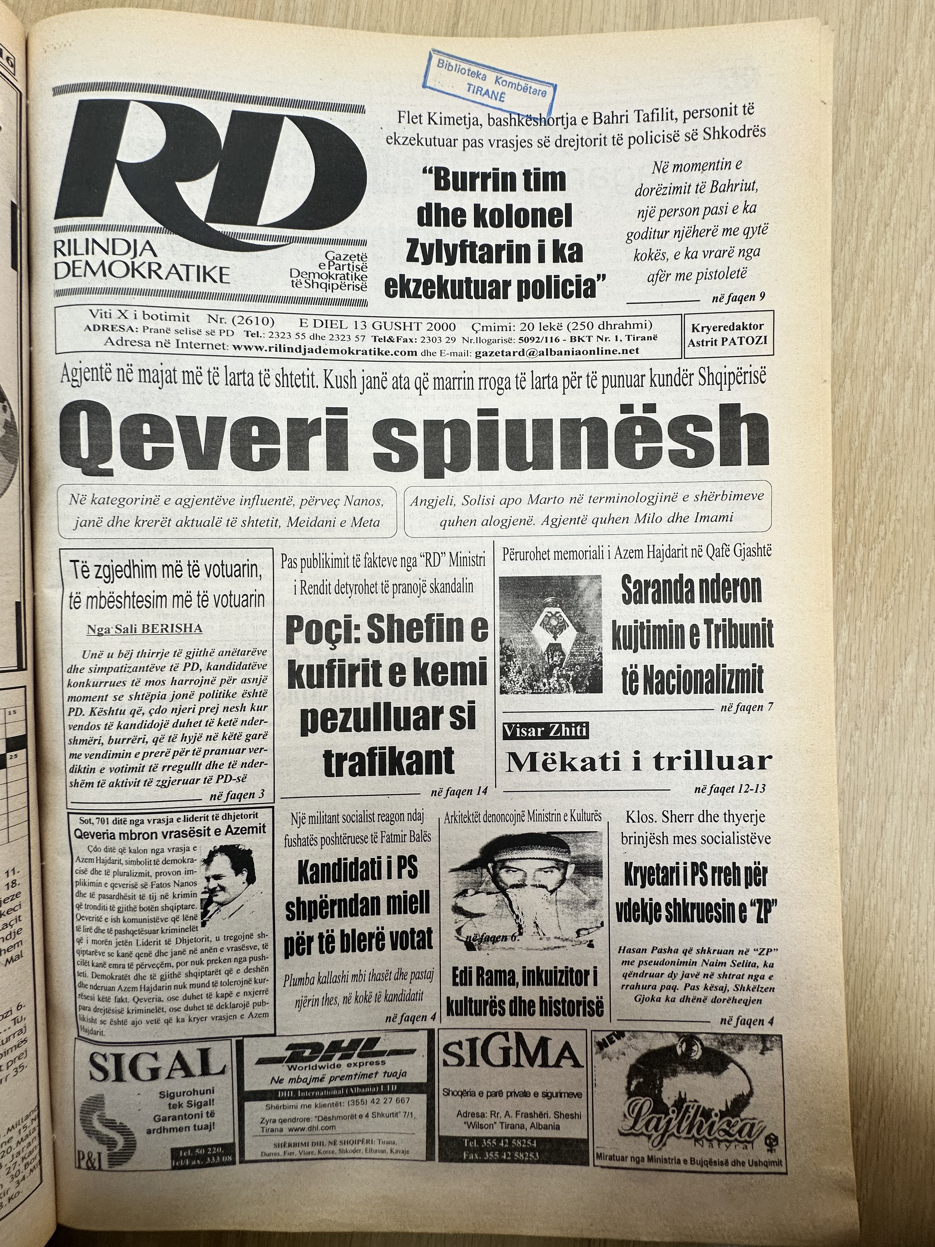 Rilindja Demokratike 2000-08-13