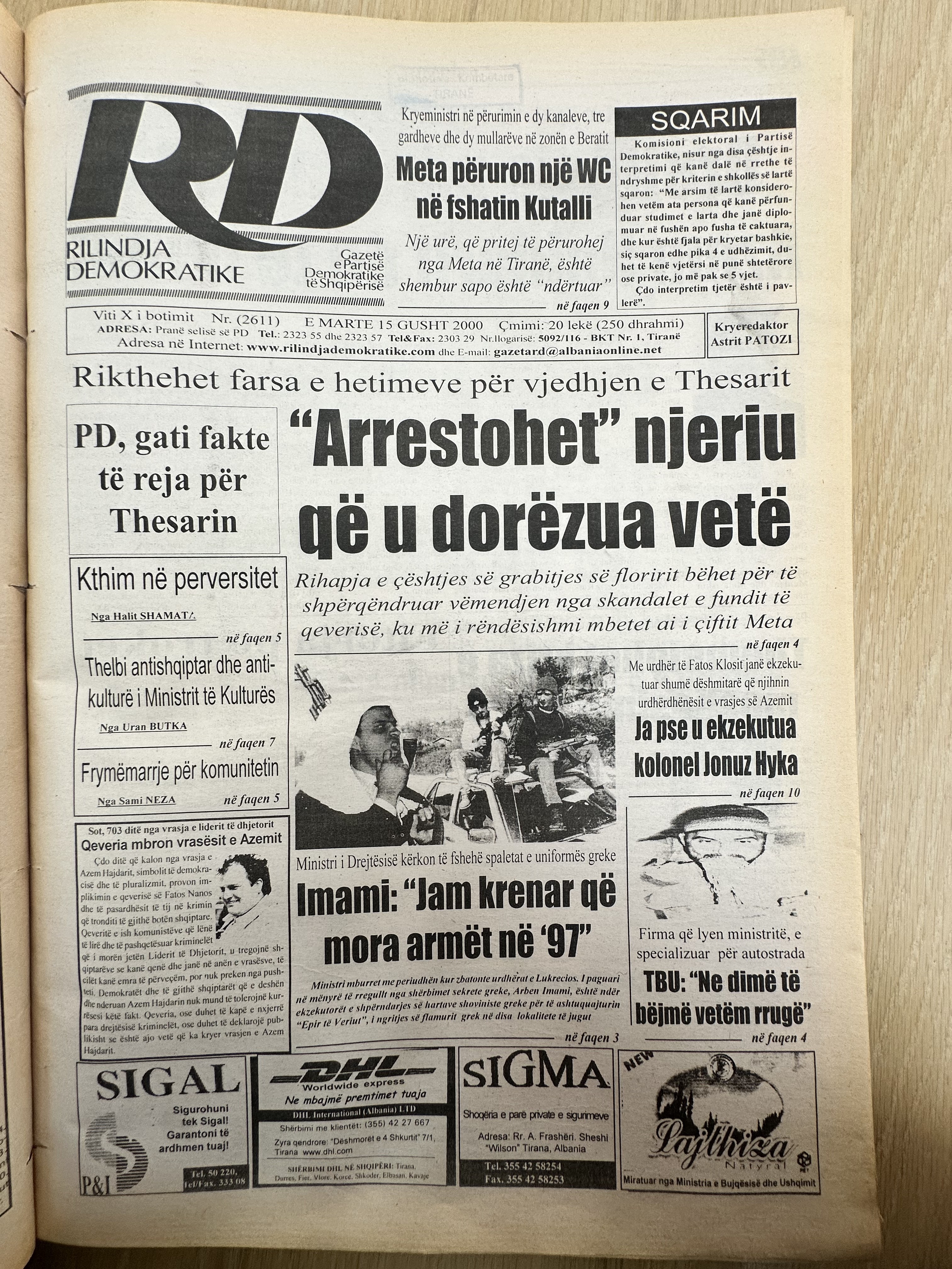 Rilindja Demokratike 2000-08-29