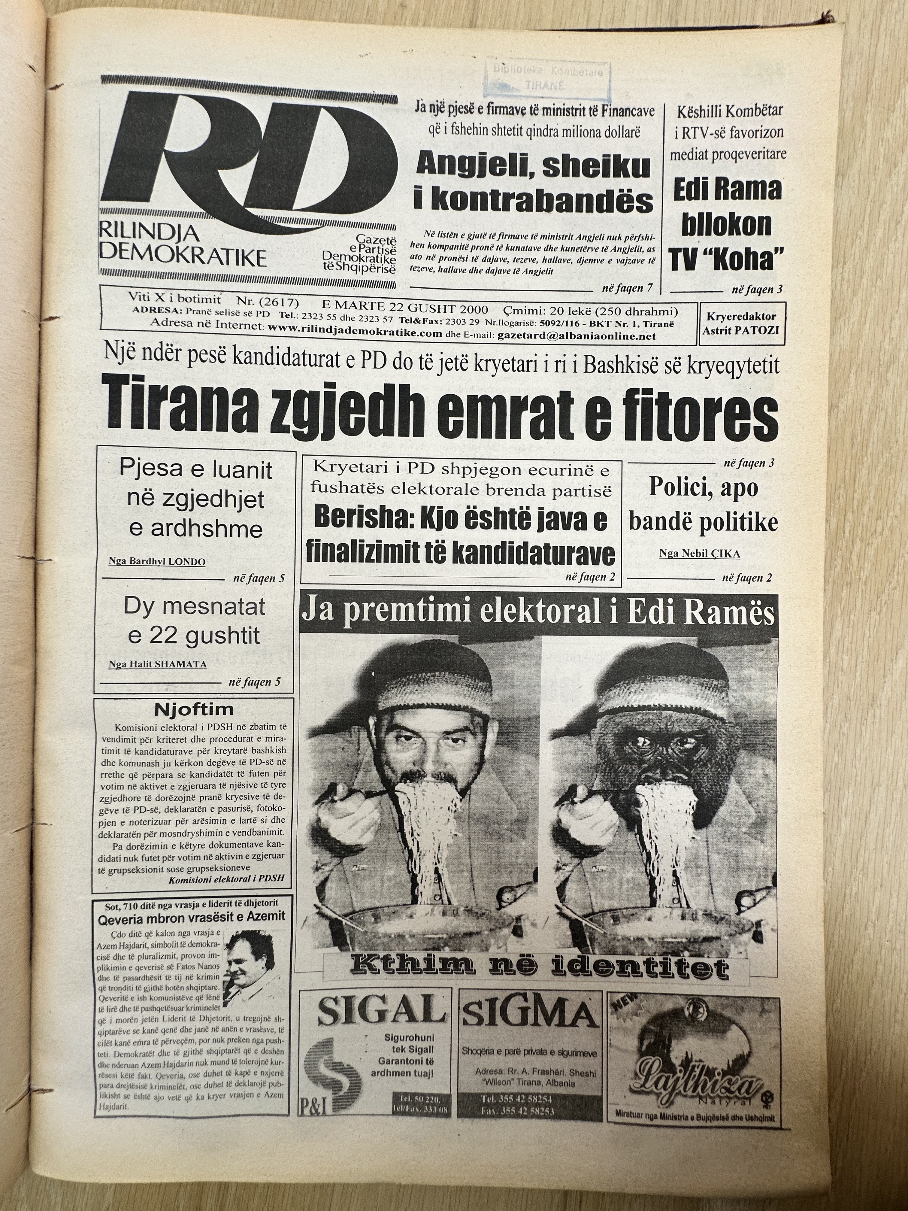Rilindja Demokratike 2000-08-22