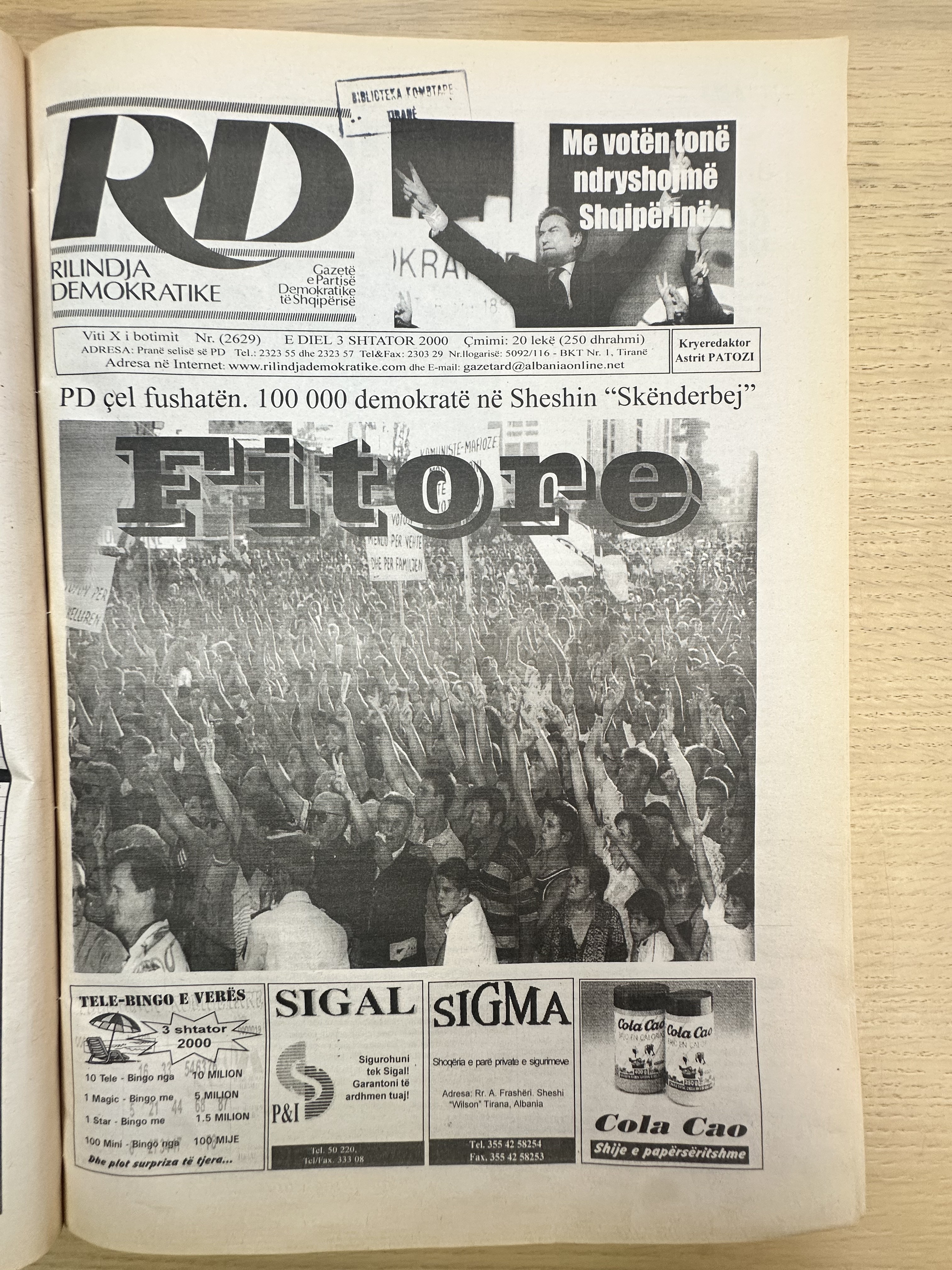 Rilindja Demokratike 2000-09-03