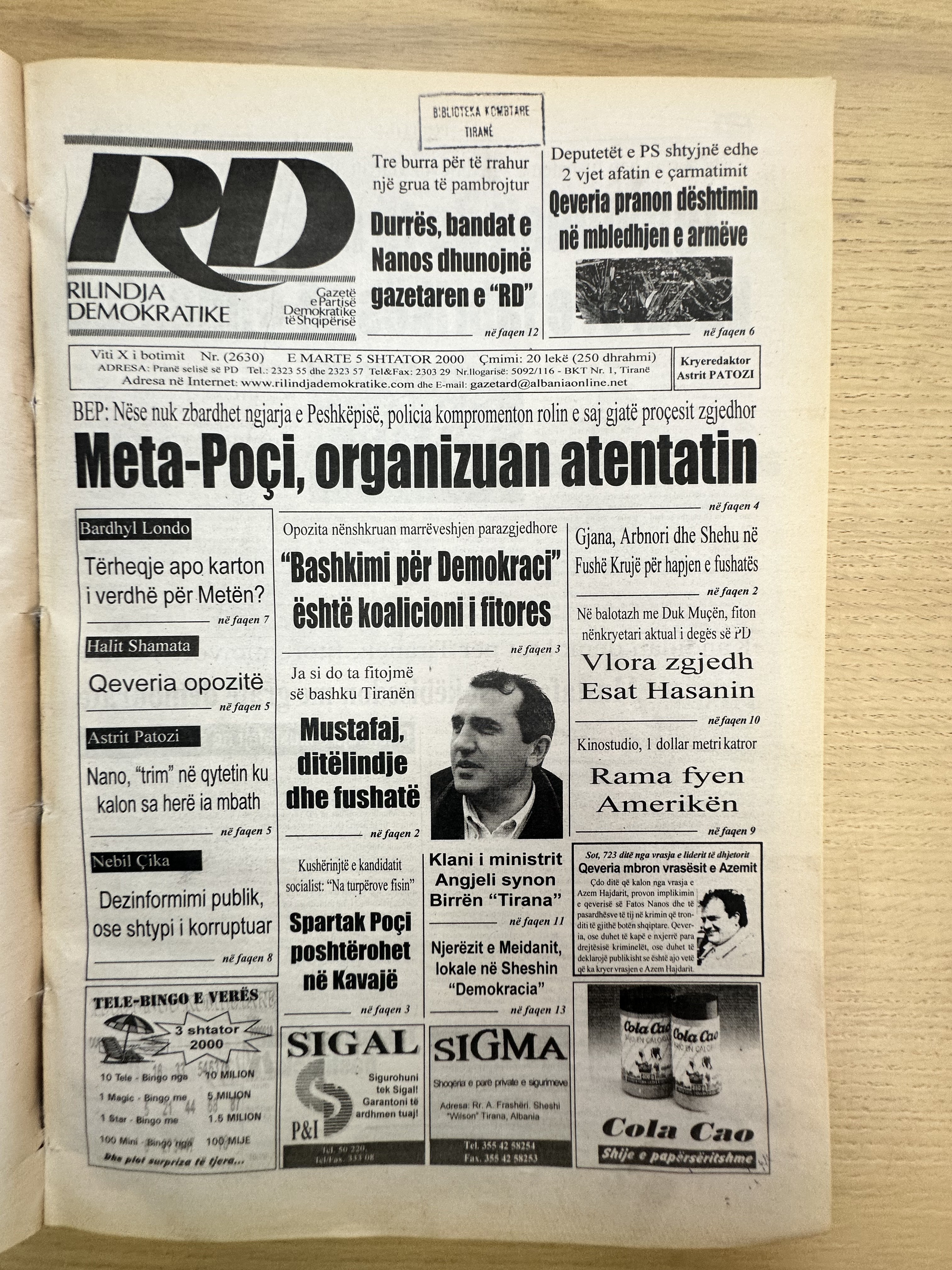 Rilindja Demokratike 2000-09-05