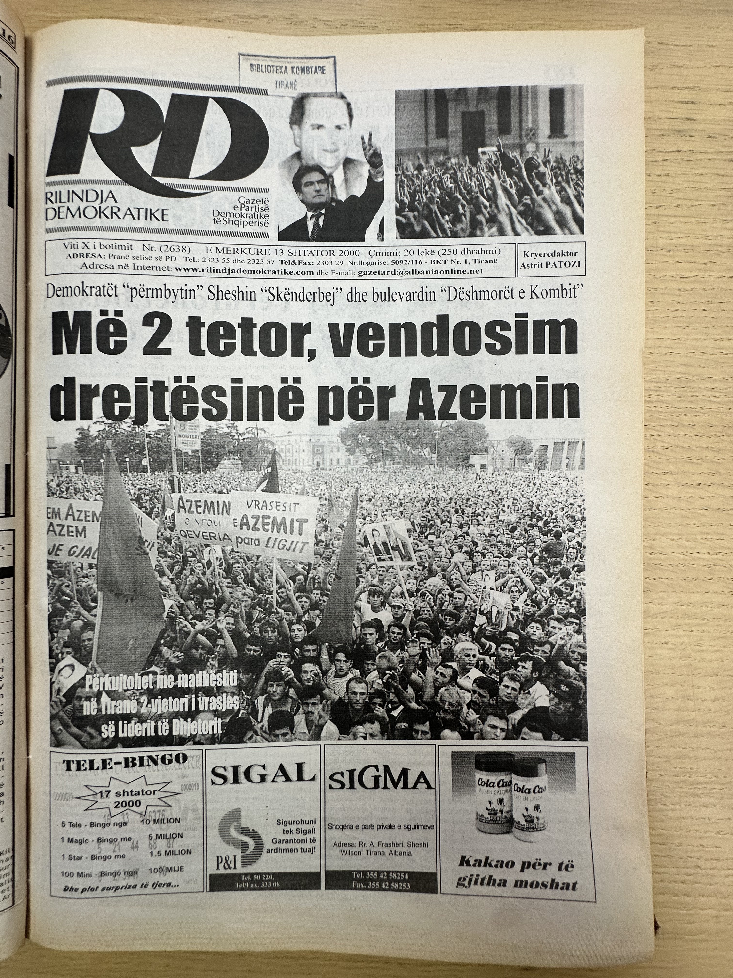 Rilindja Demokratike 2000-02-15