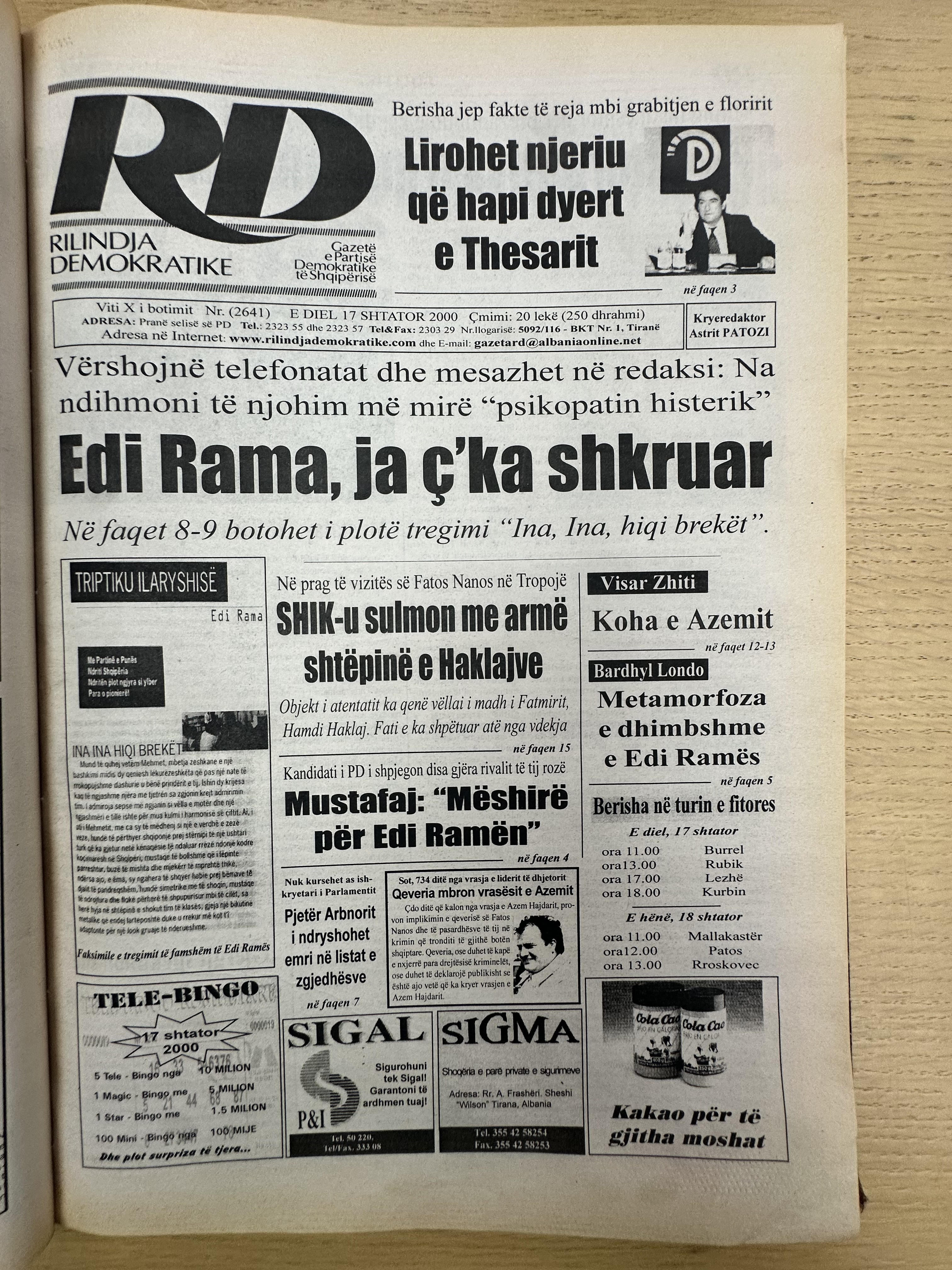 Rilindja Demokratike 2000-09-17
