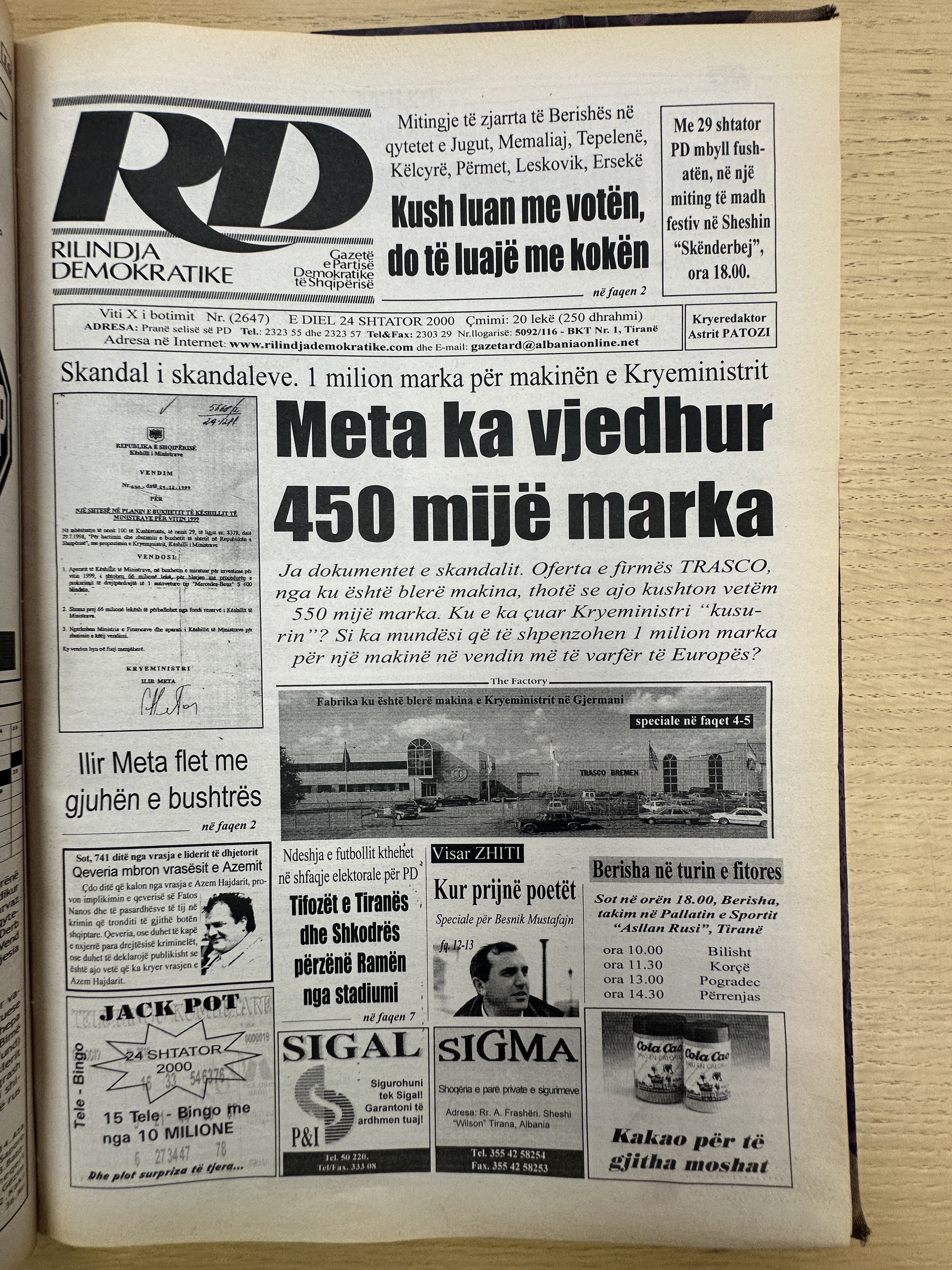 Rilindja Demokratike 2000-09-24