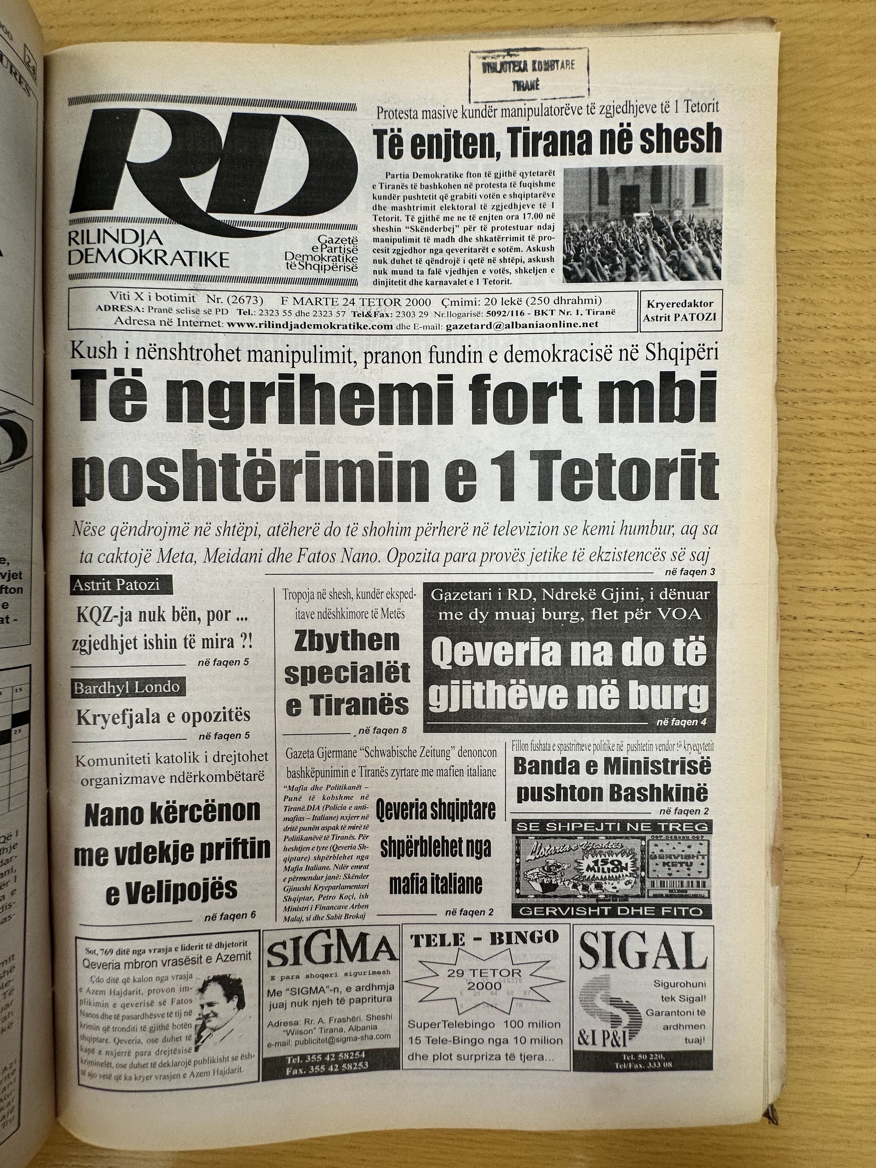 Rilindja Demokratike 2000-10-24