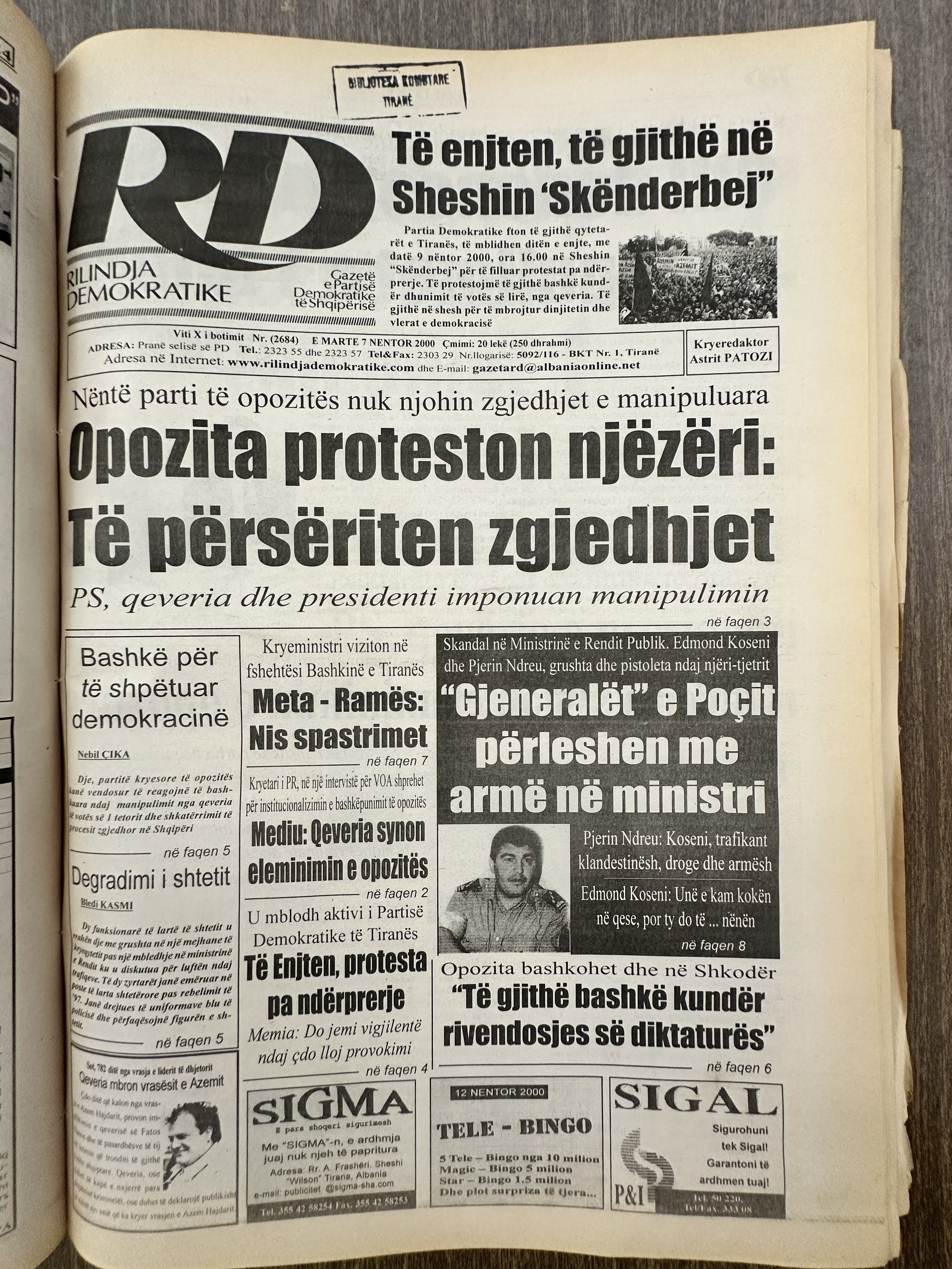 Rilindja Demokratike 2000-11-12