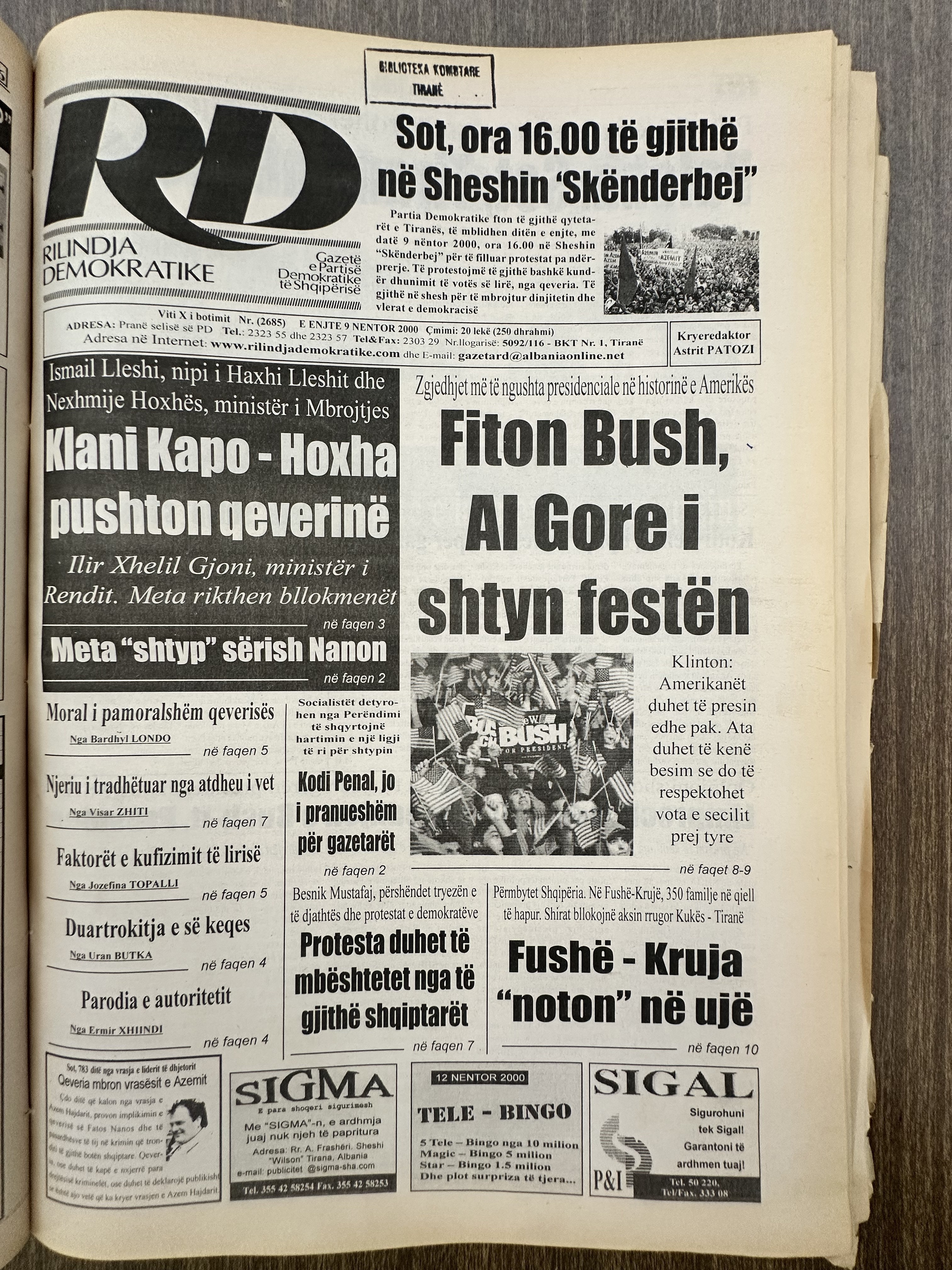 Rilindja Demokratike 2000-11-23