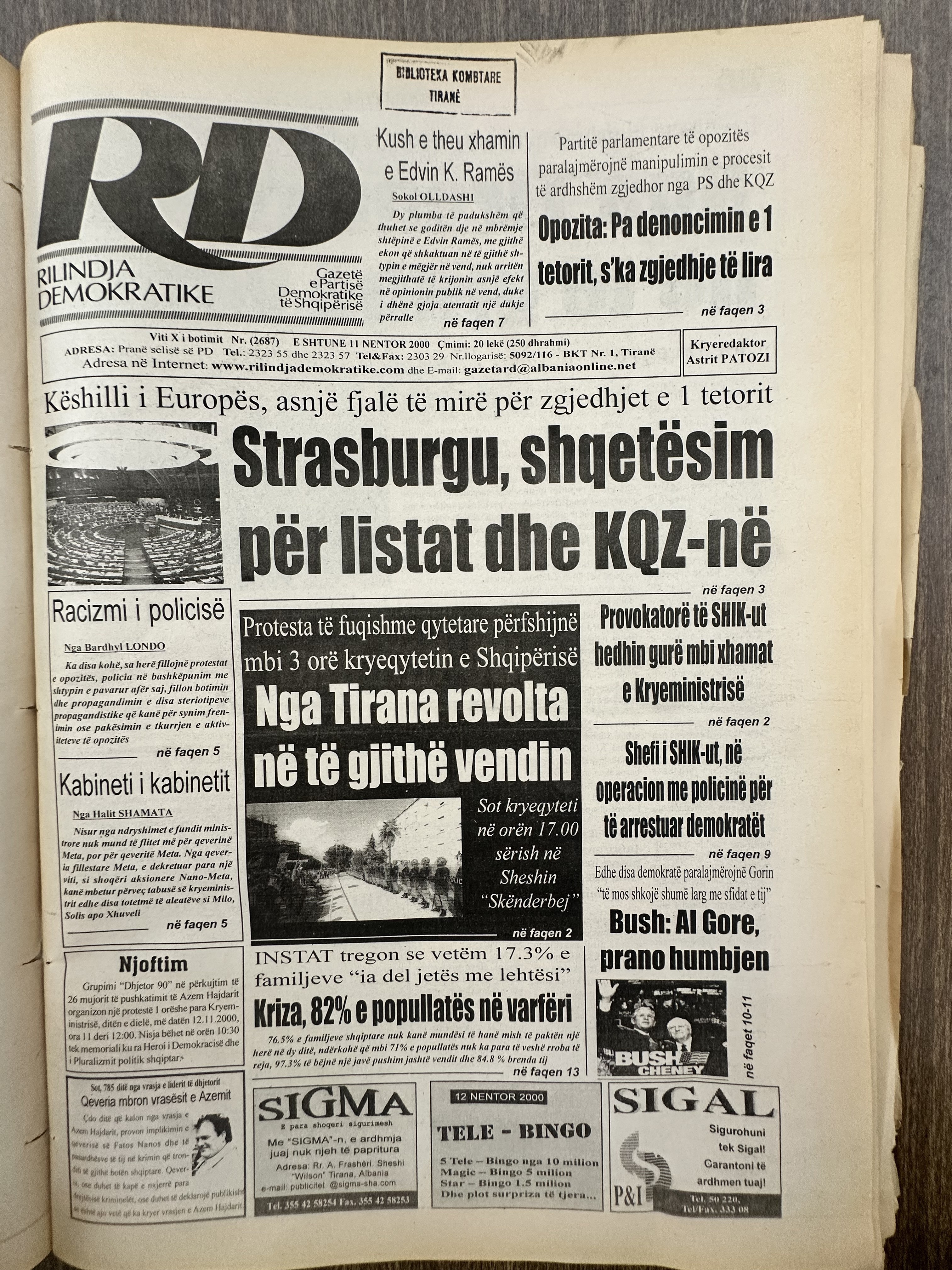 Rilindja Demokratike 2000-11-11