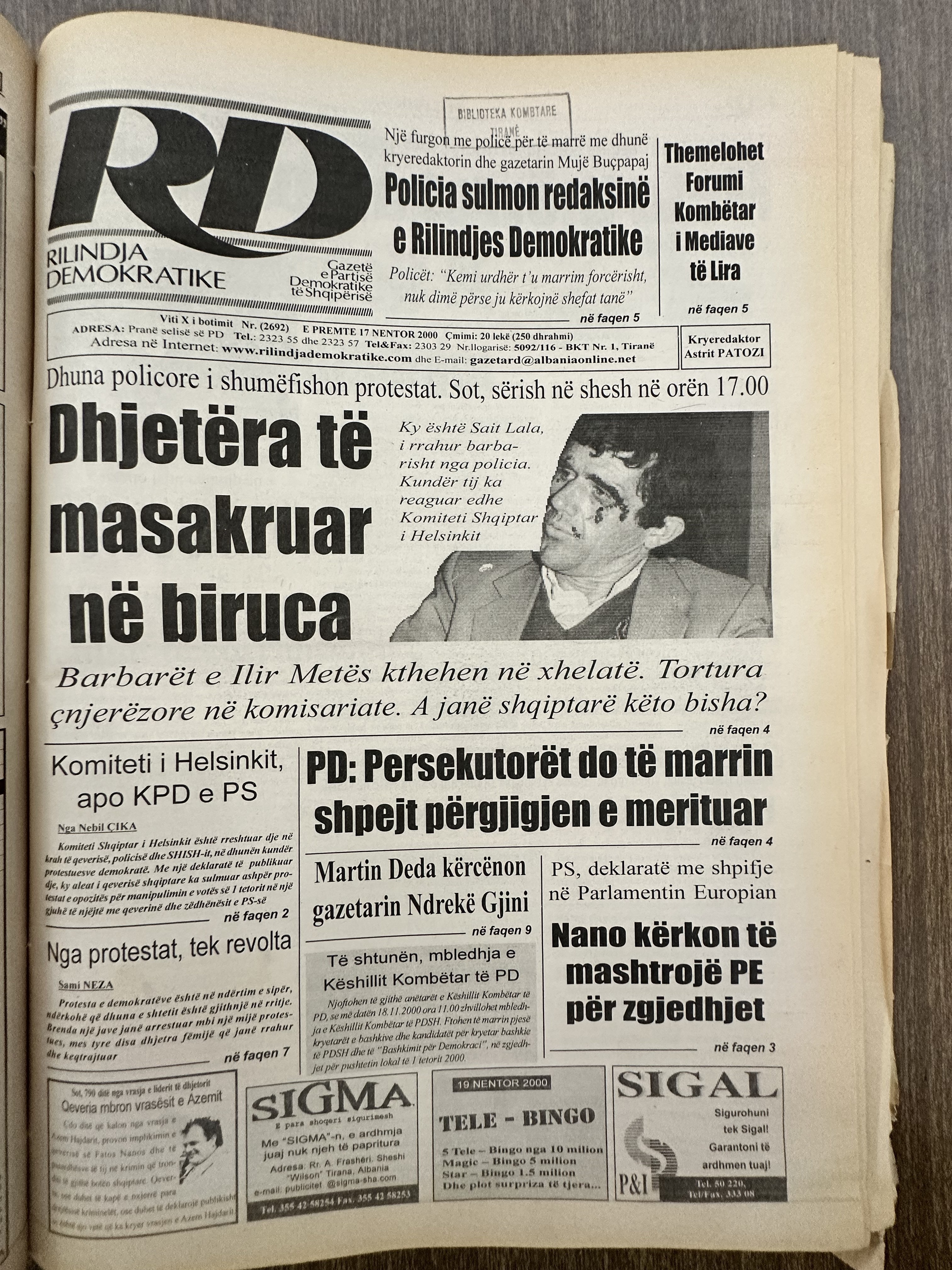 Rilindja Demokratike 2000-11-17