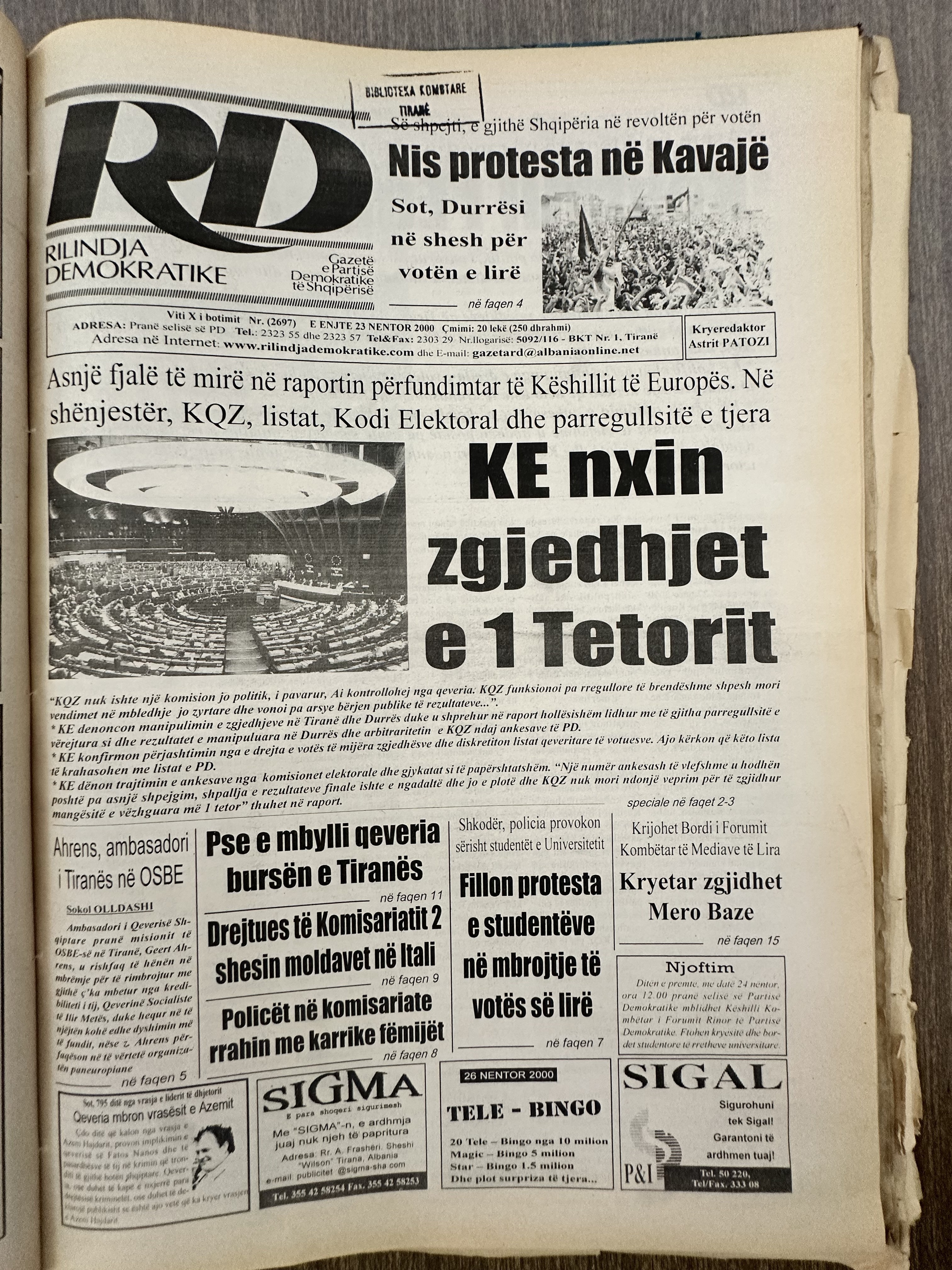 Rilindja Demokratike 2000-10-23