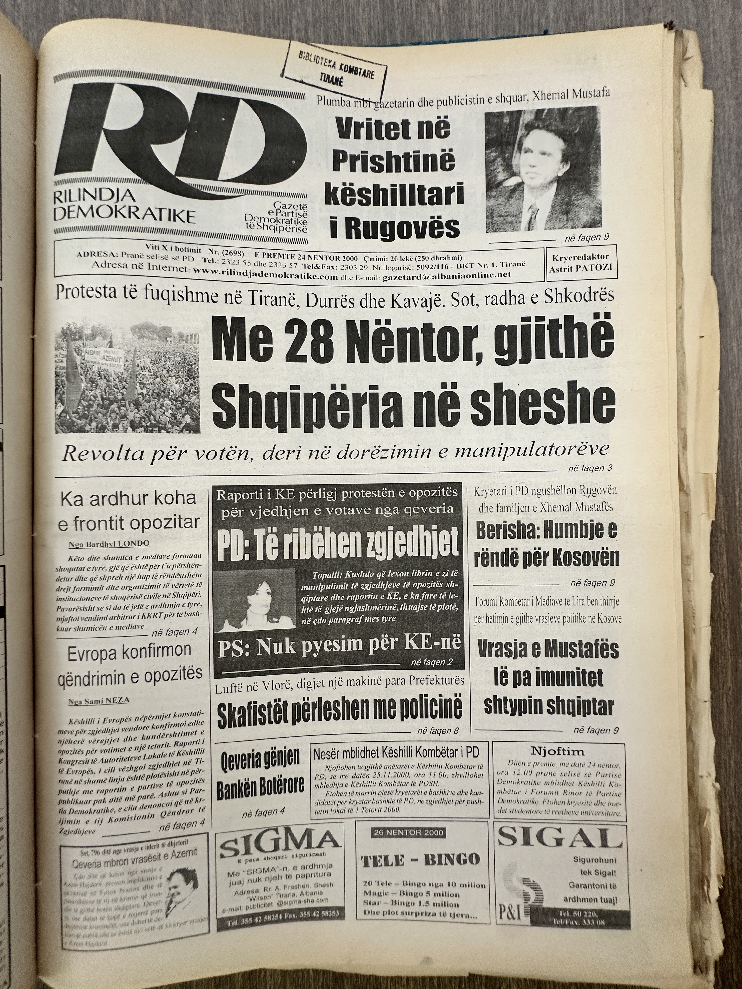 Rilindja Demokratike 2000-11-24