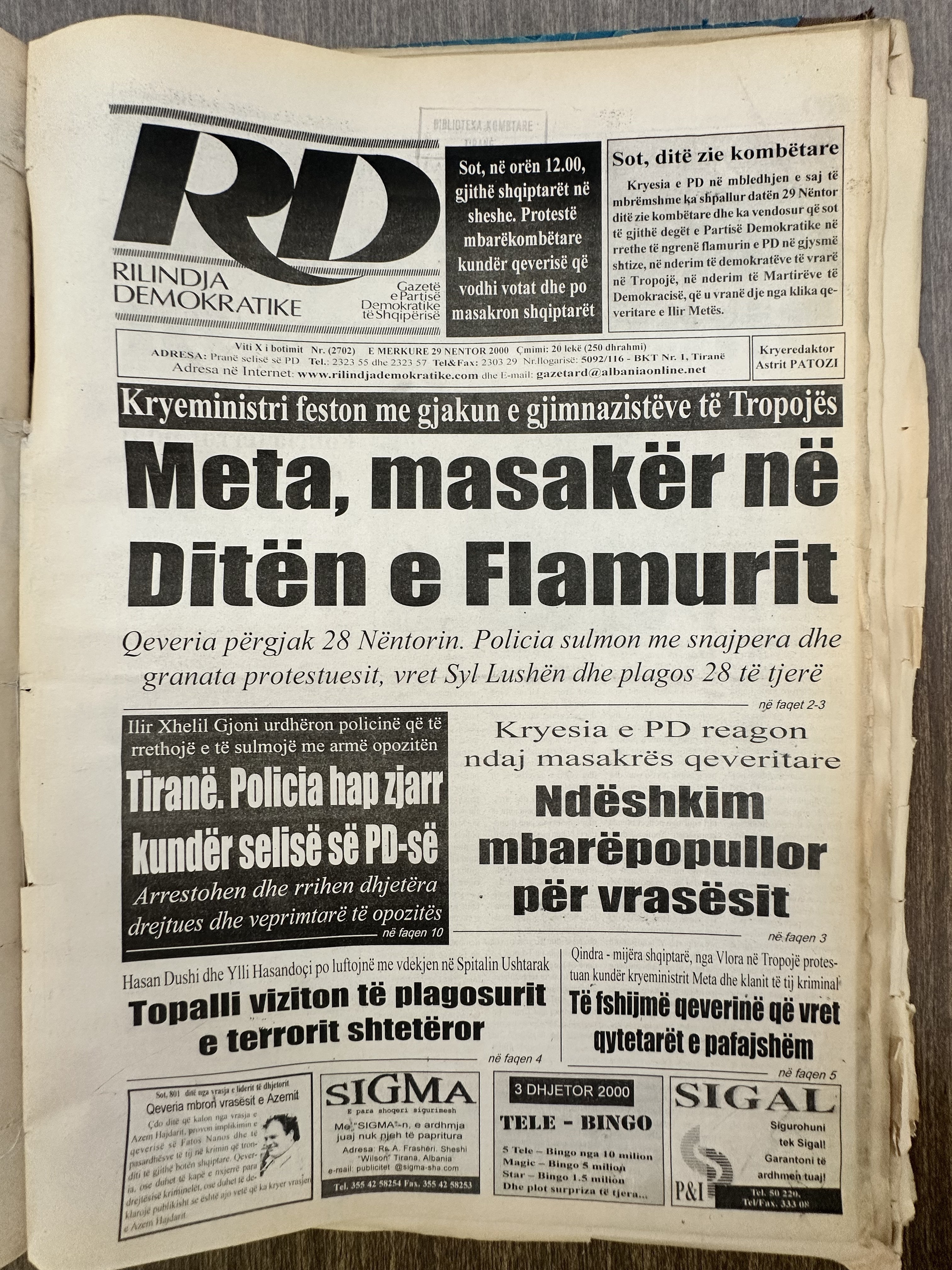 Rilindja Demokratike 2000-12-02