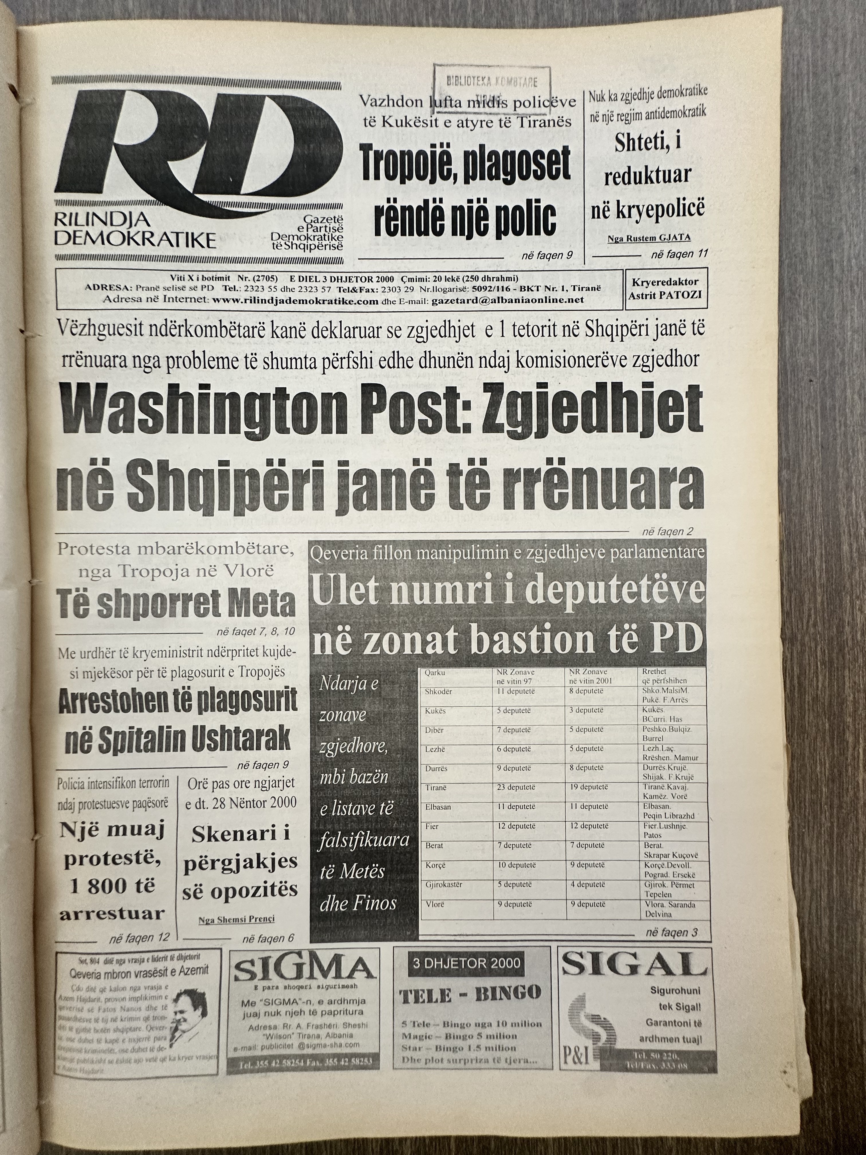 Rilindja Demokratike 2000-12-03