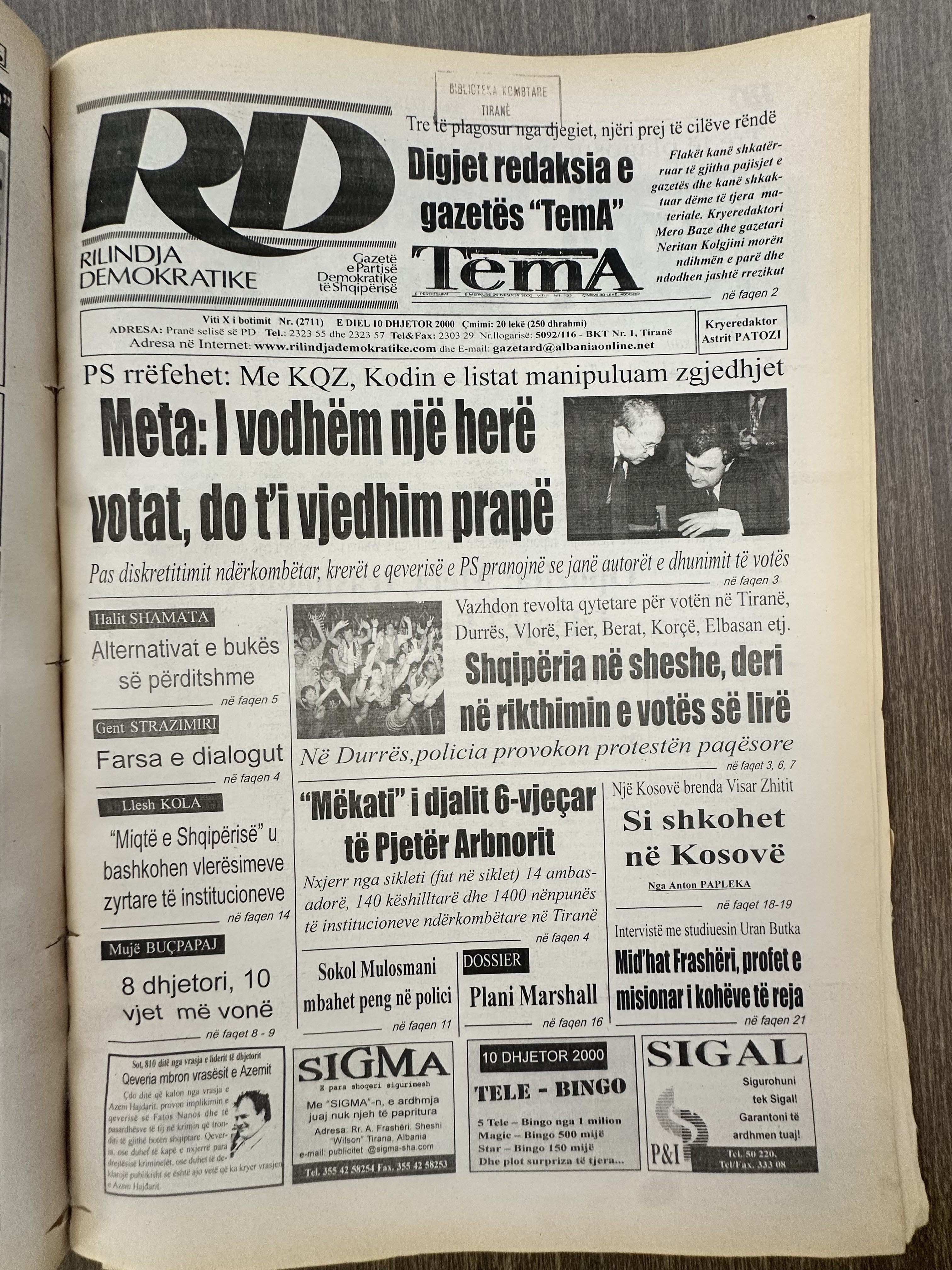 Rilindja Demokratike 1999-12-10