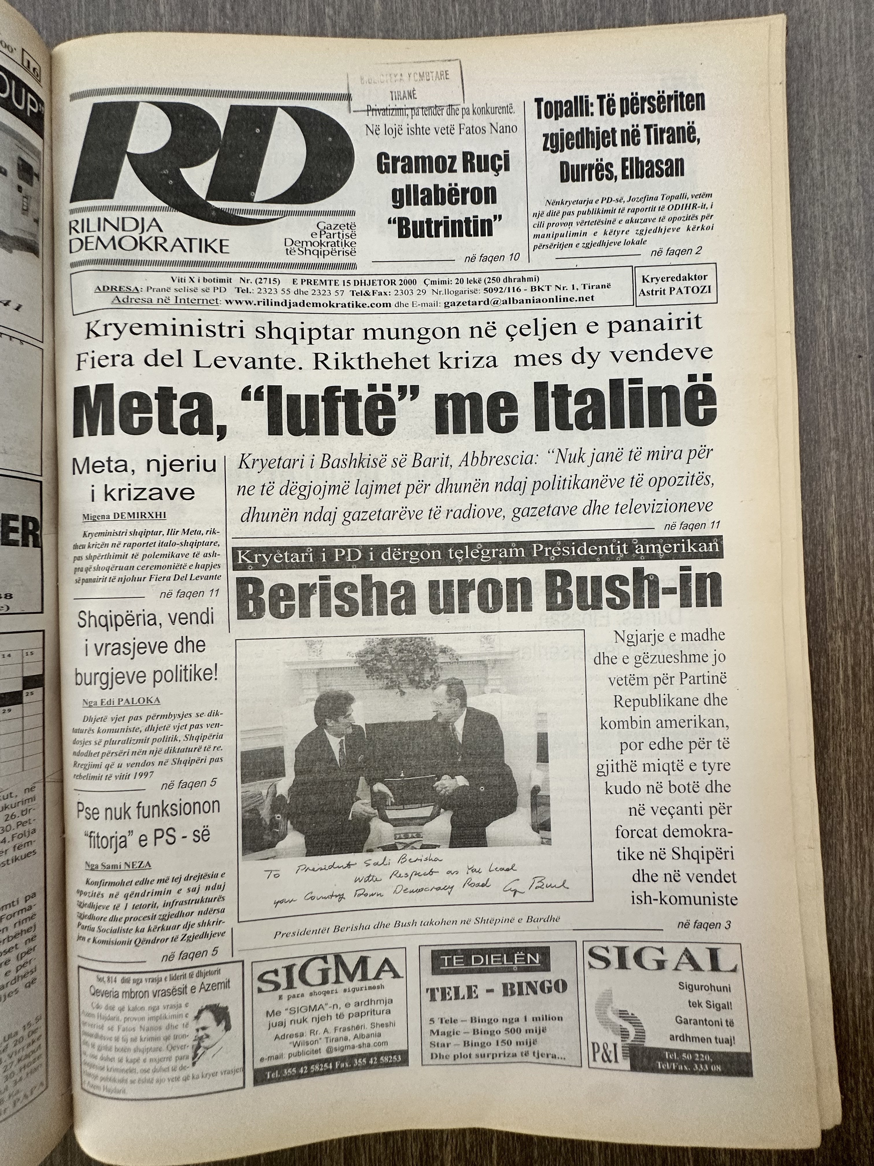 Rilindja Demokratike 1998-10-29