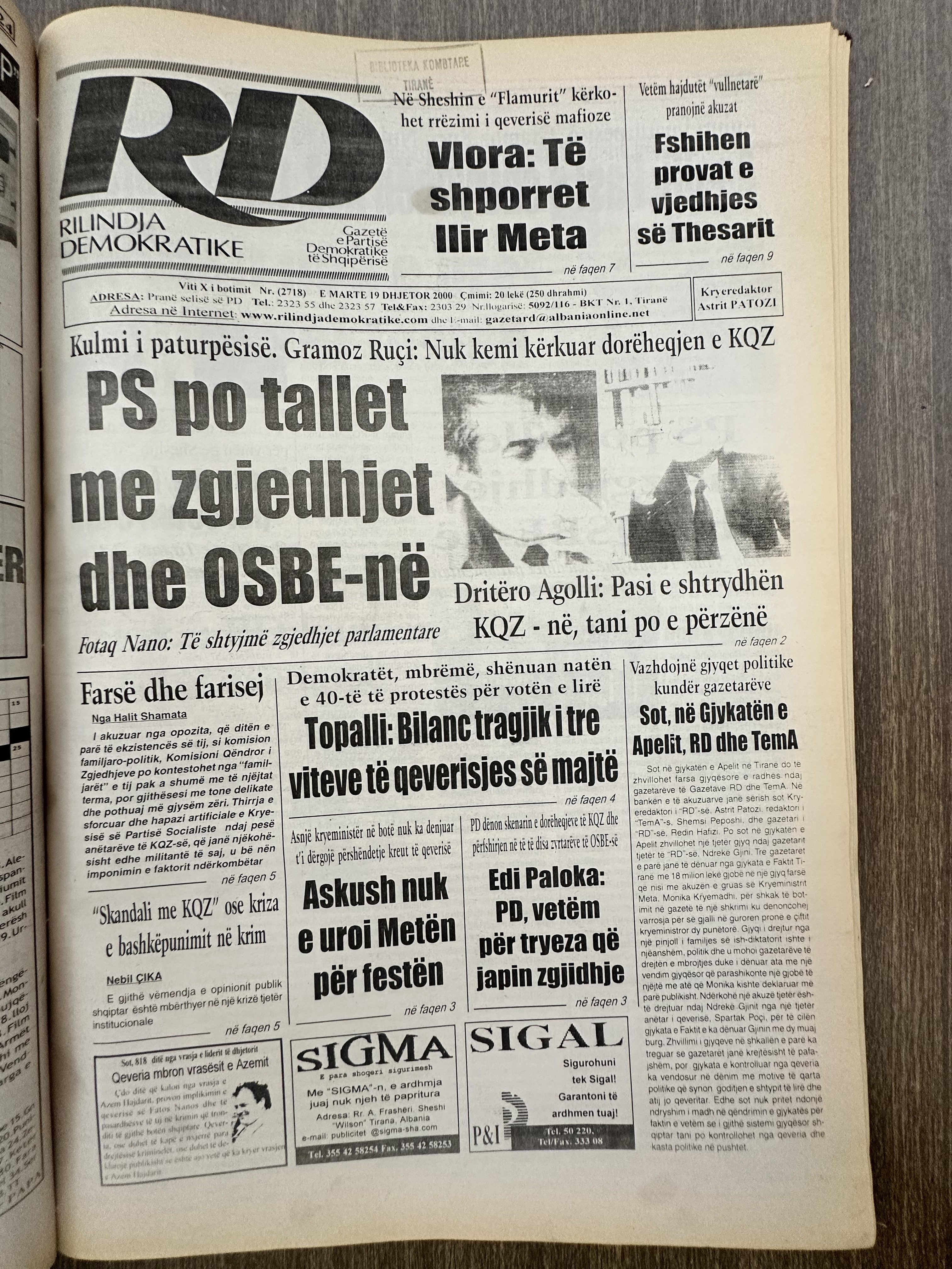 Rilindja Demokratike 2000-12-19