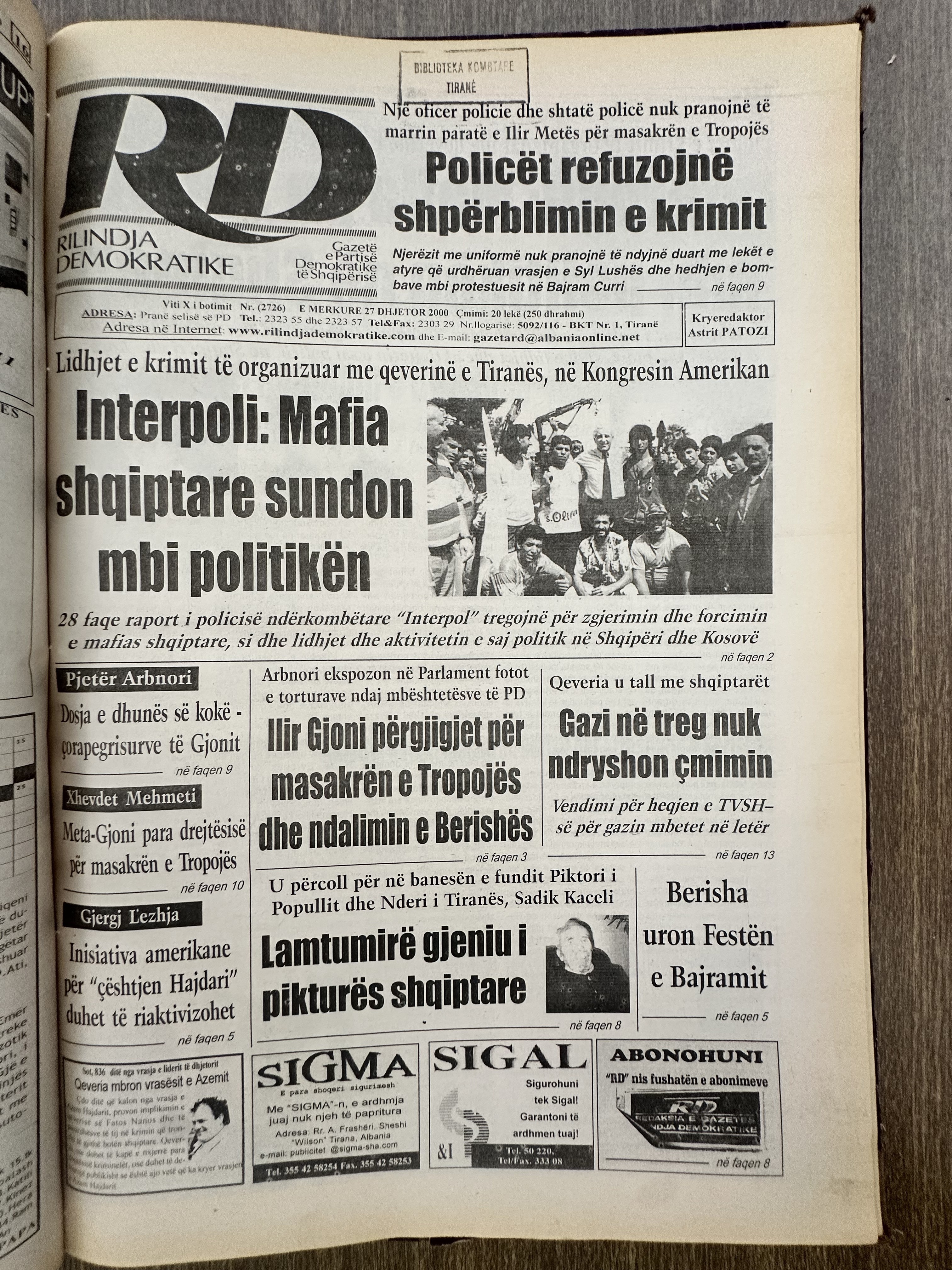 Rilindja Demokratike 2000-12-27