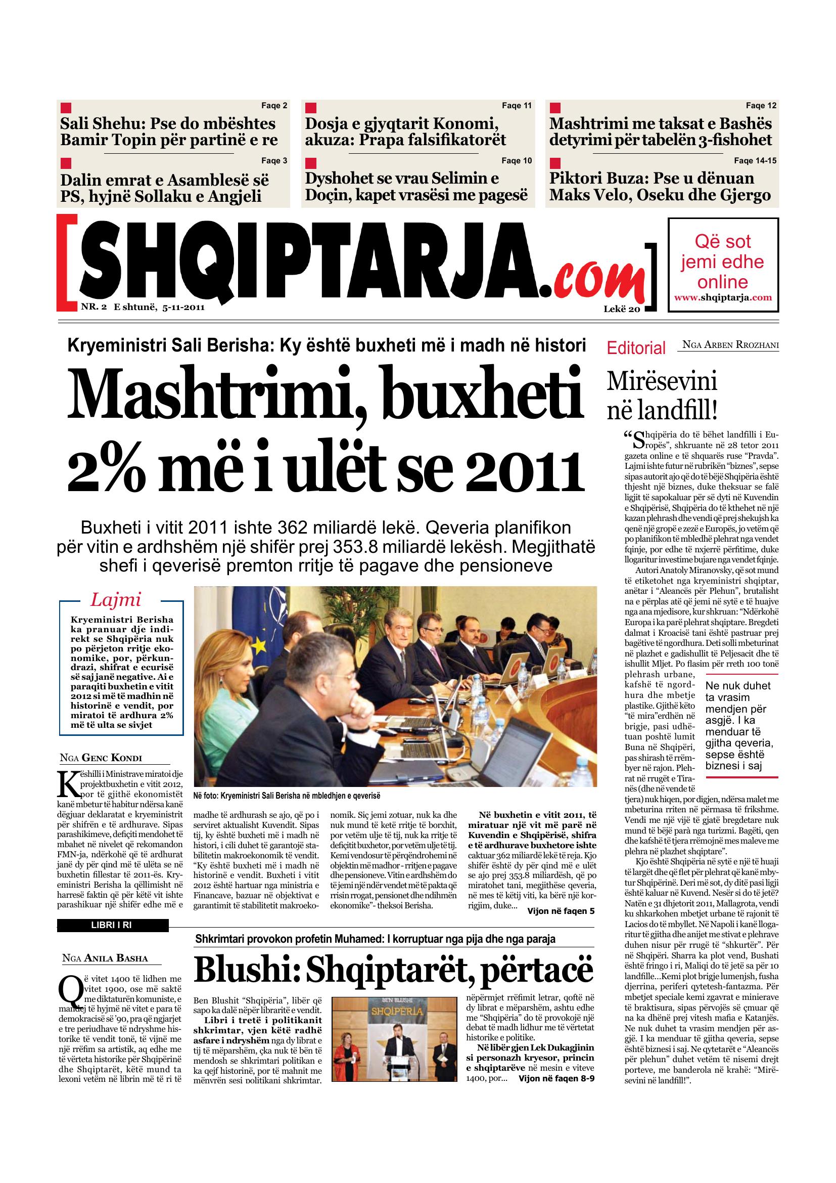 Shqiptarja.com 2011-11-05