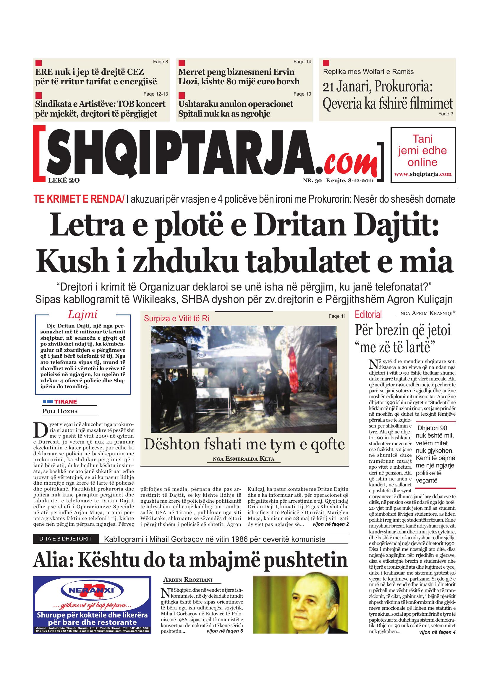 Shqiptarja.com 2011-12-08